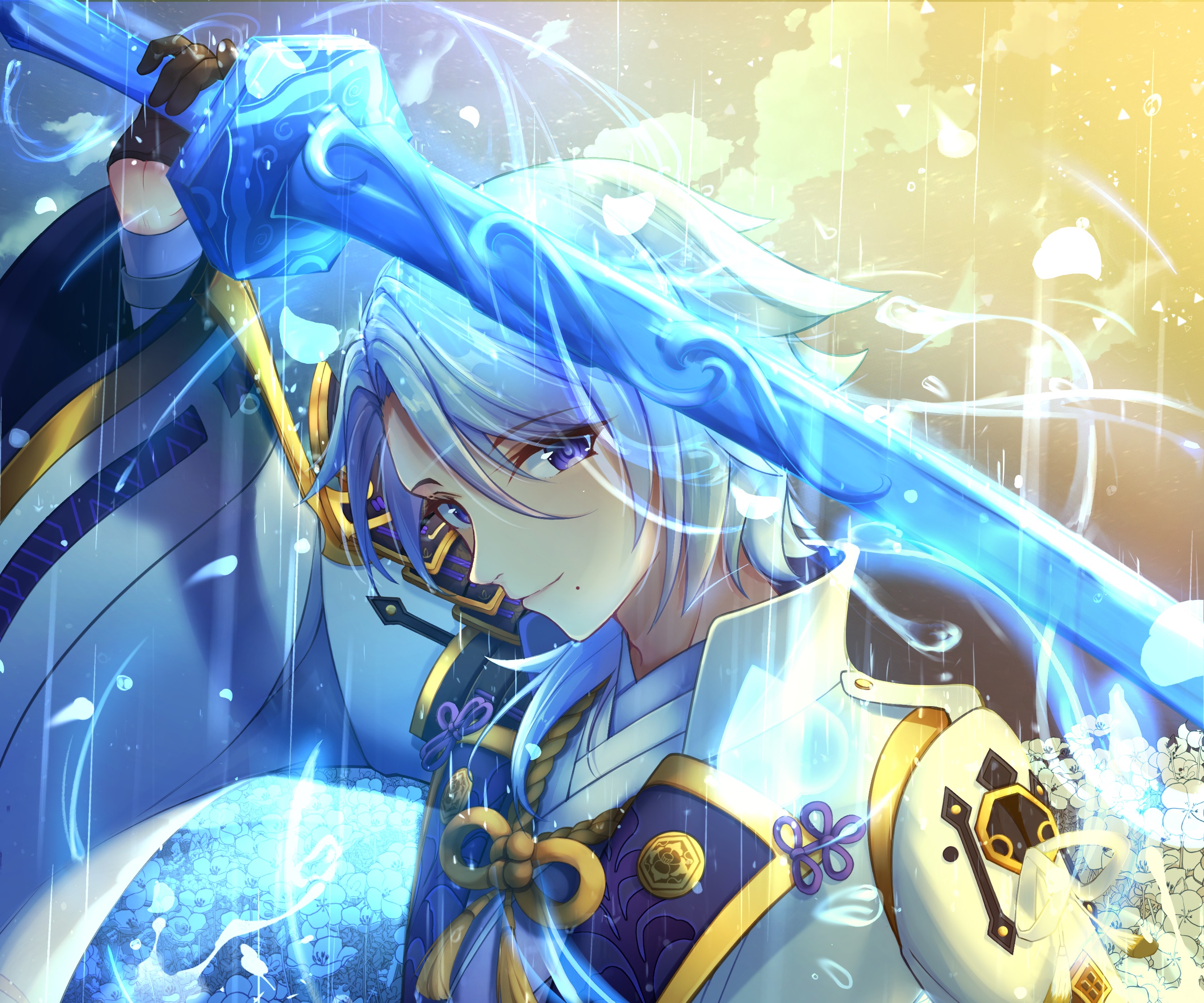 Kamisato Ayato from Genshin Impact HD Wallpaper