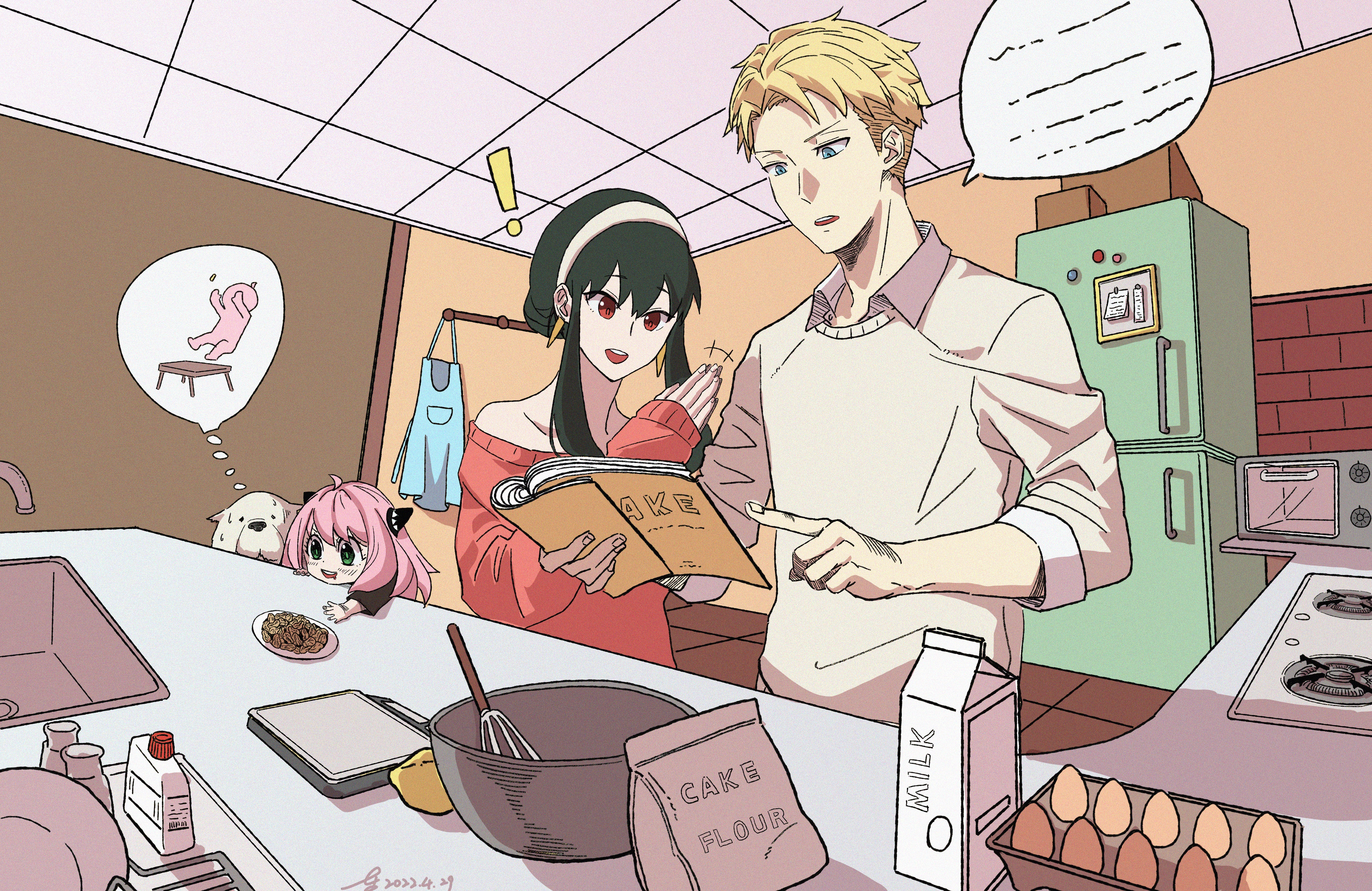 Spy X Family 4K: Loid, Yor, and Anya Forger baking HD Wallpaper