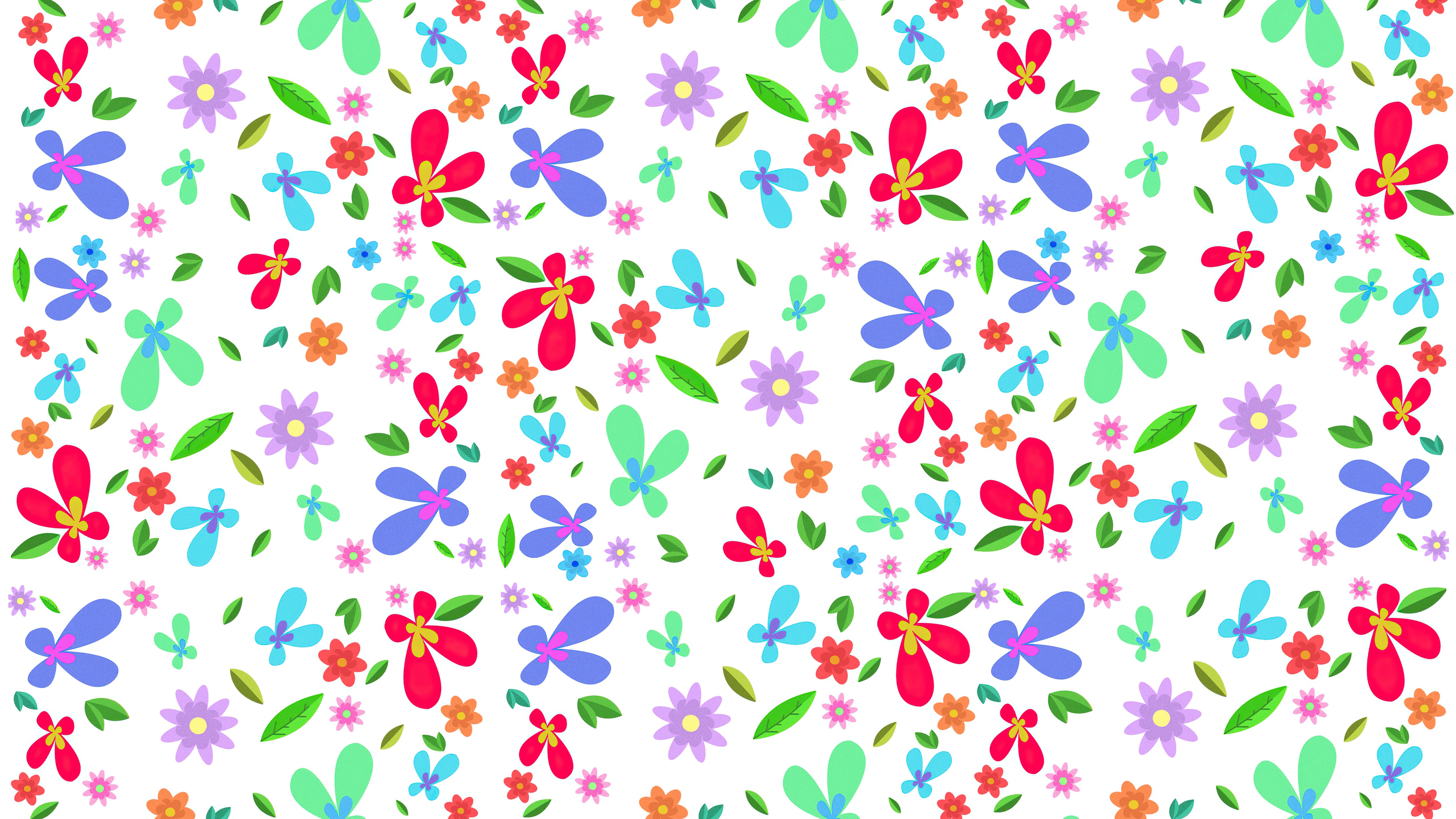 Artistic Flower Pattern 4K HD Wallpaper