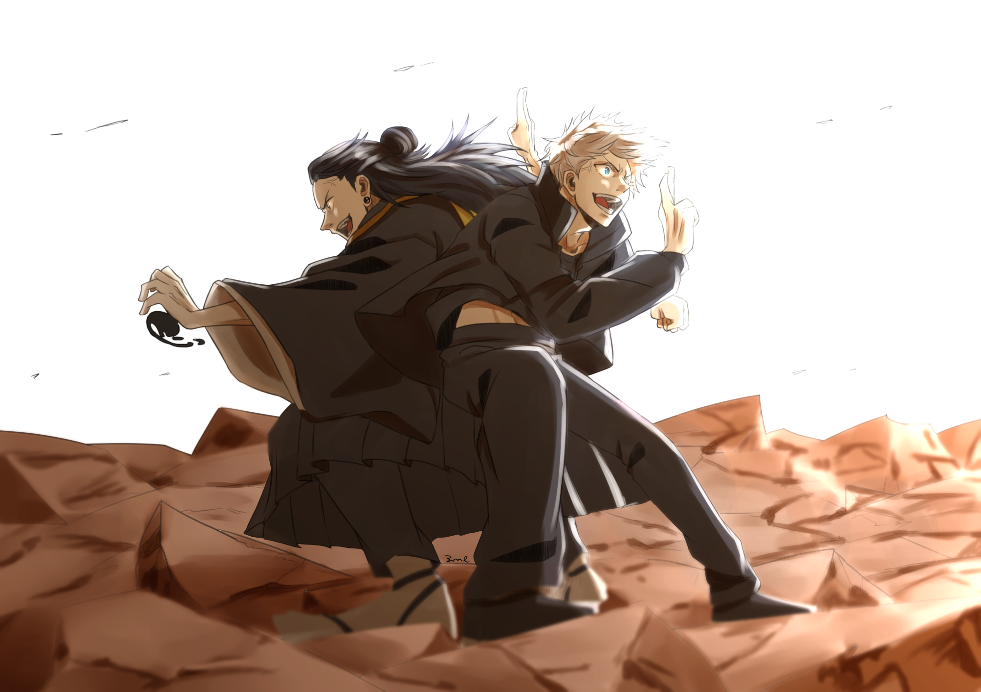 Suguru Geto and Satoru Gojo from Jujutsu Kaisen HD Wallpaper