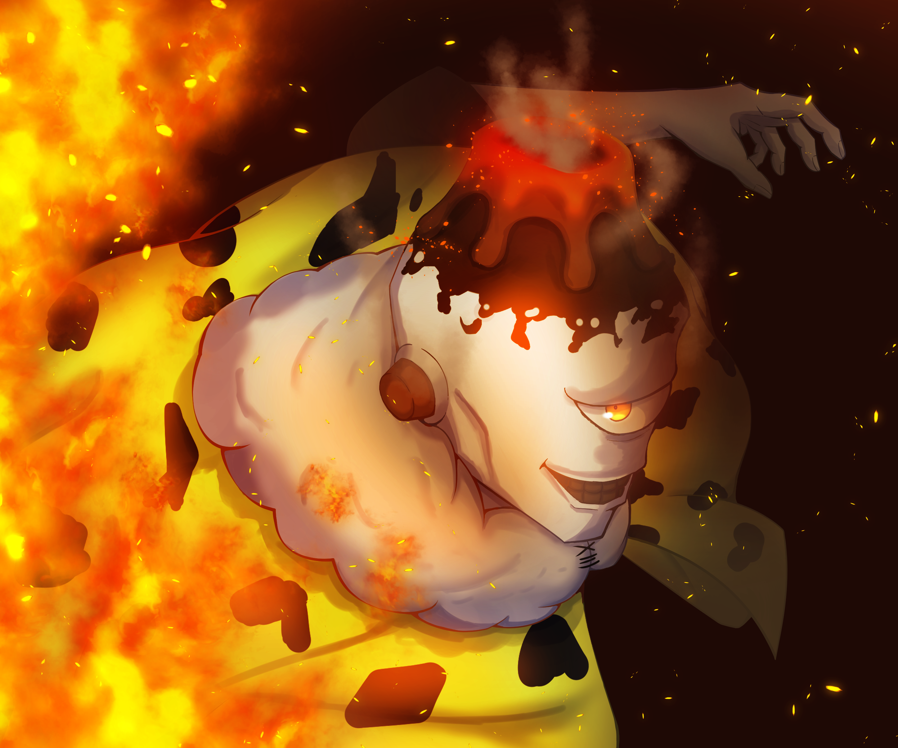 Jogo from Jujutsu Kaisen with volcano head HD Wallpaper