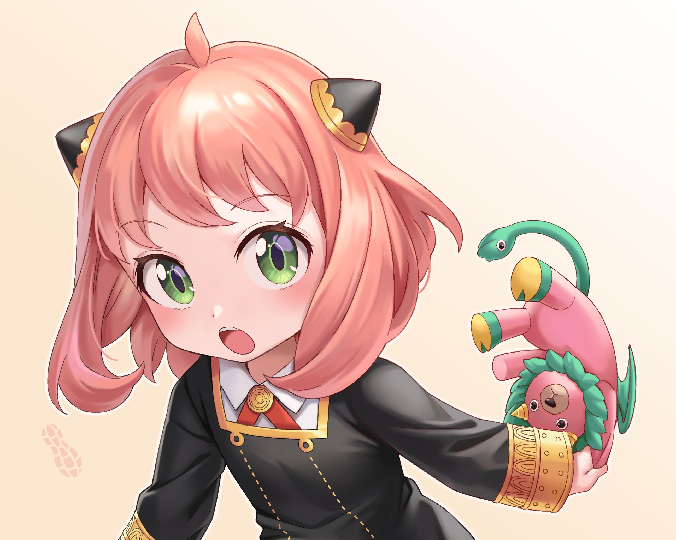 Anya Forger from Spy X Family holding a toy HD Wallpaper