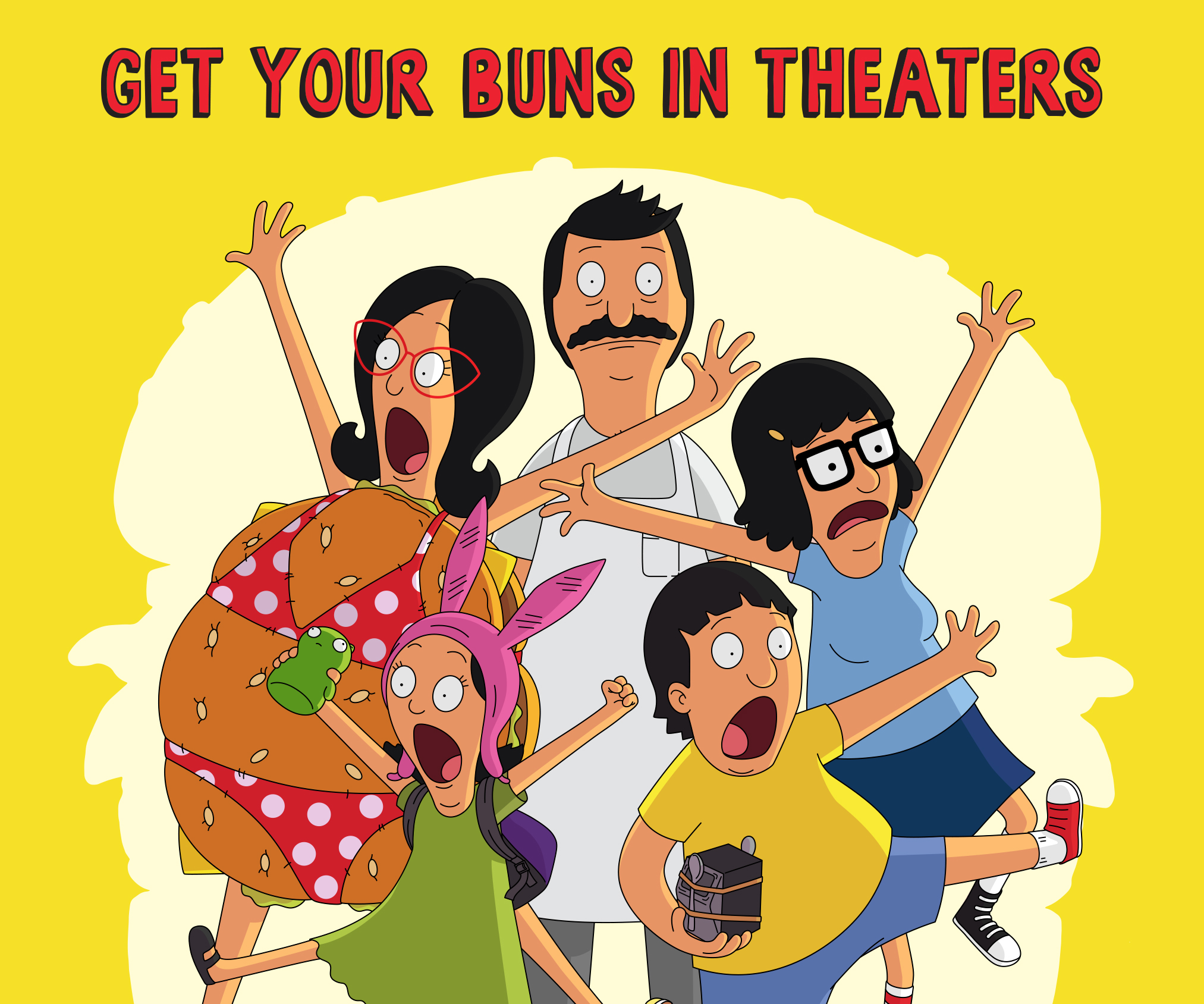 The Belcher Family from The Bob's Burgers Movie HD Wallpaper
