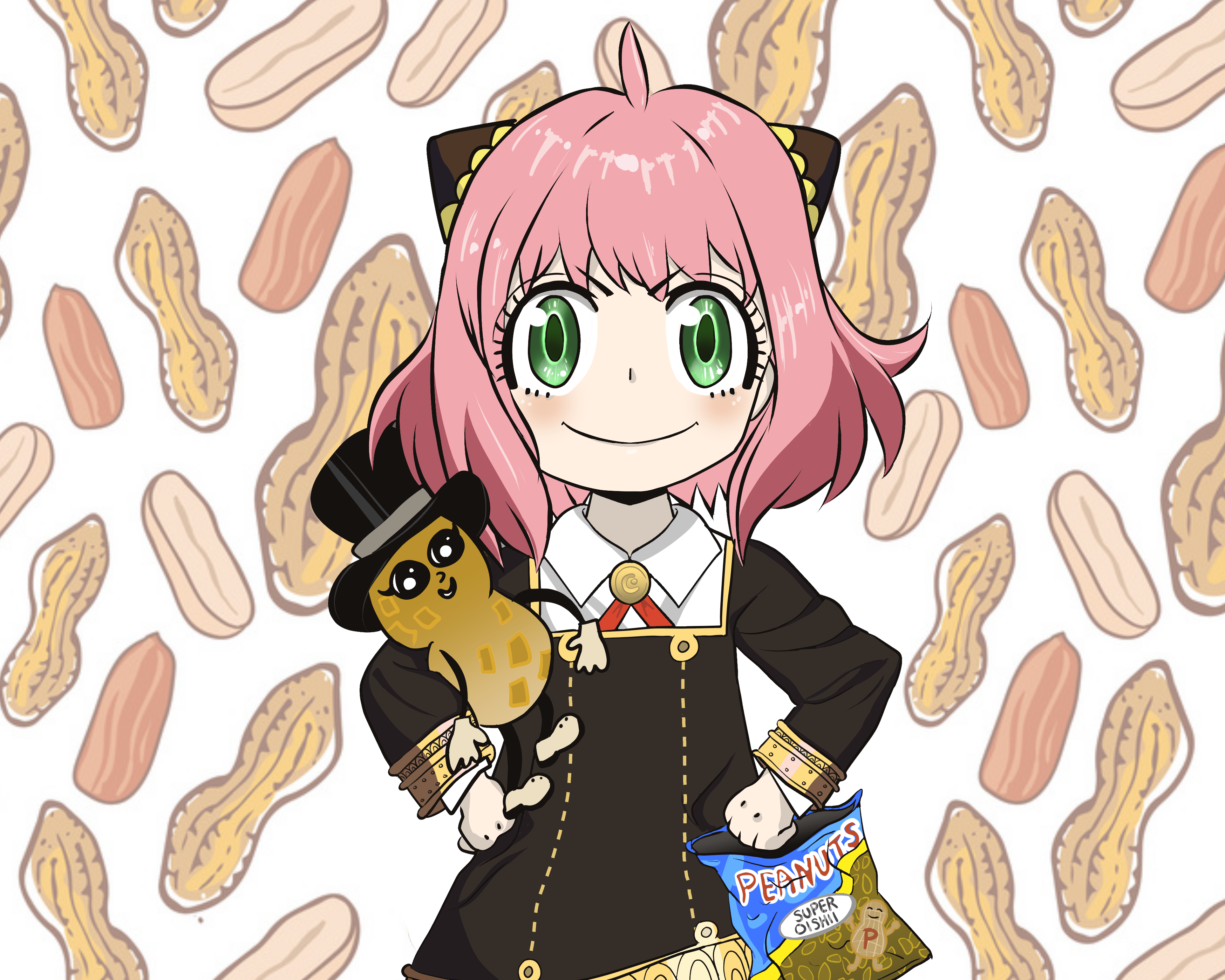 Anya Forger from Spy X Family with peanuts HD Wallpaper