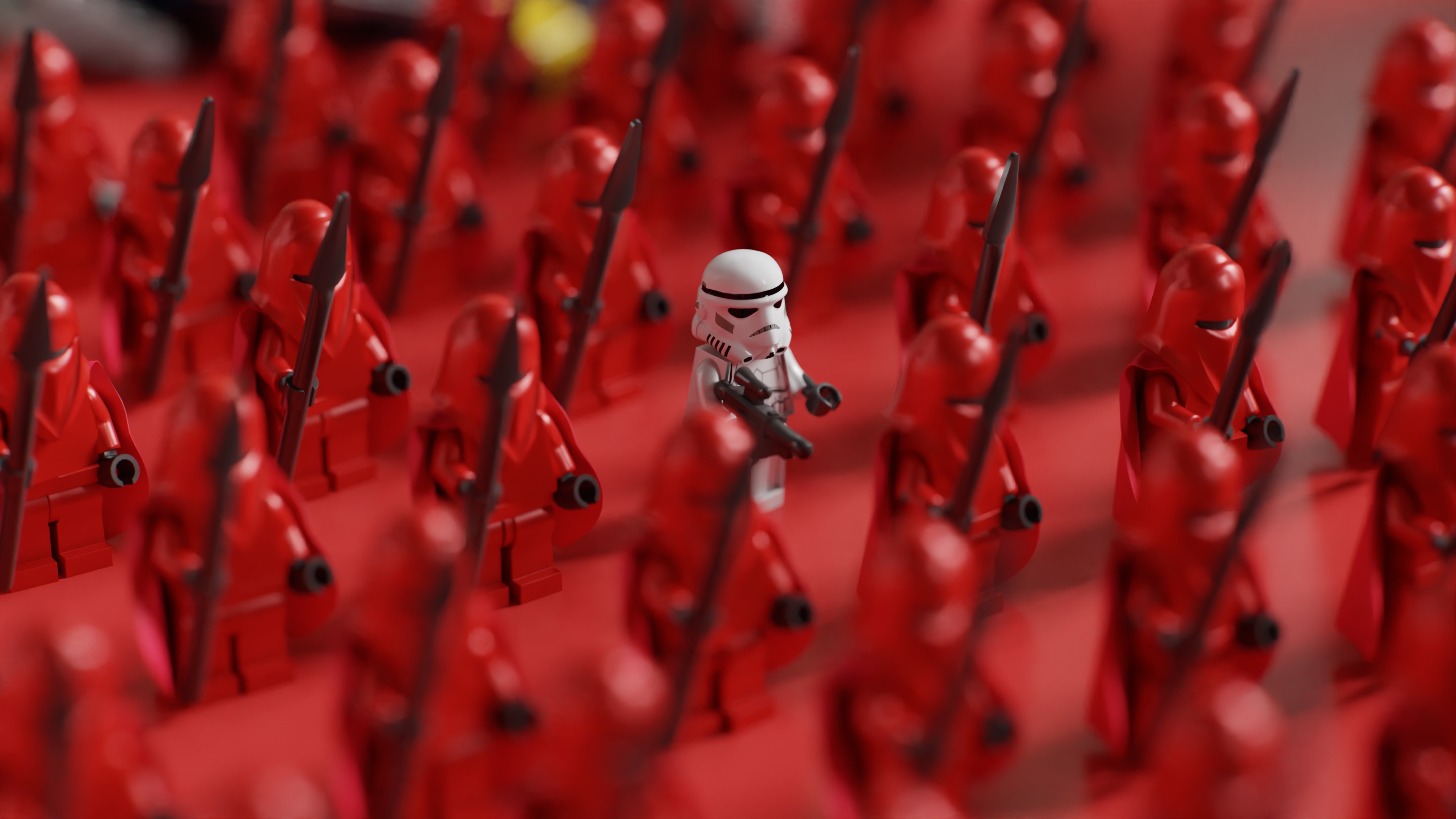 Stormtrooper among Star Wars Royal Guards HD Wallpaper