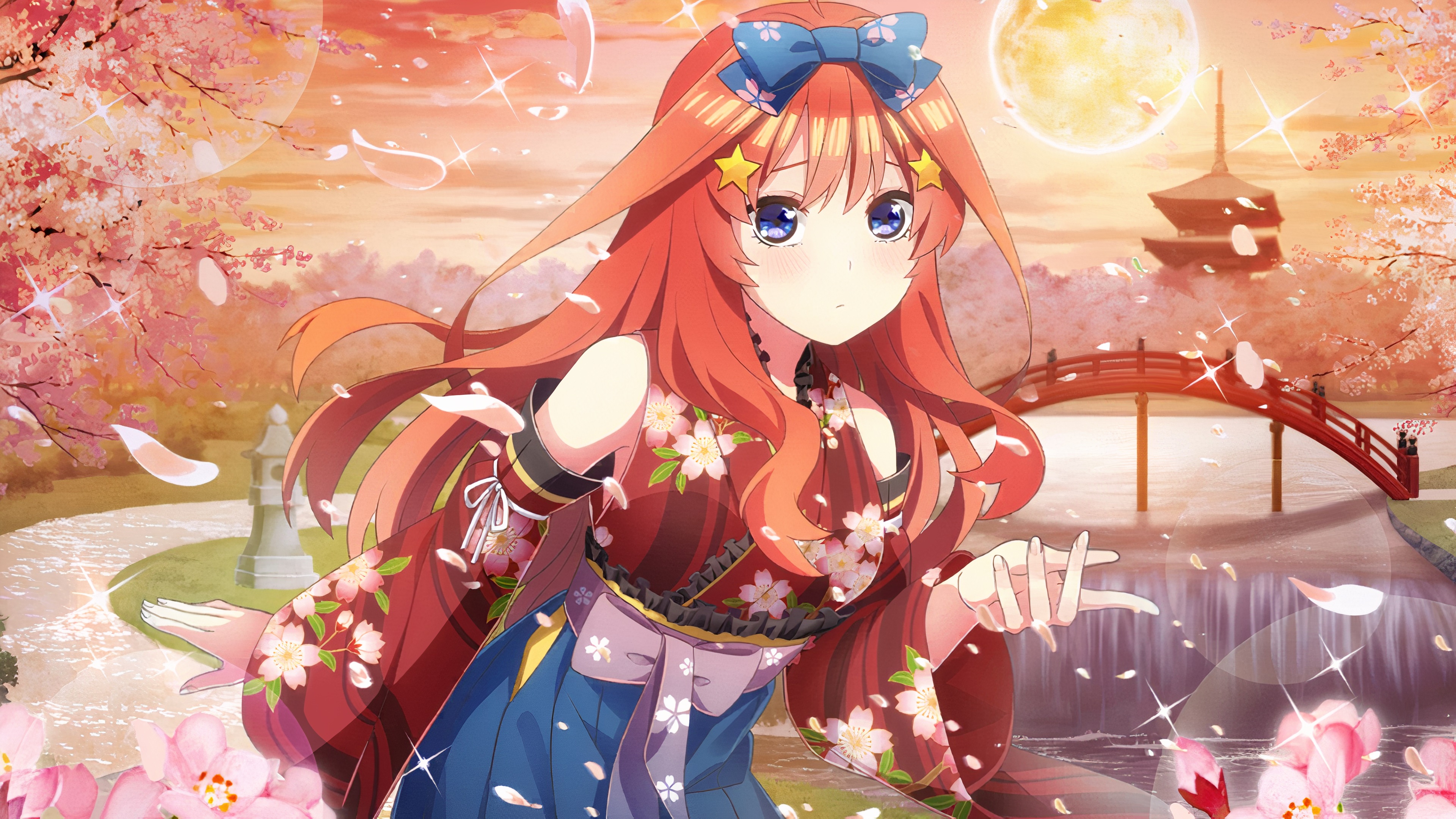 Itsuki Nakano from The Quintessential Quintuplets in Cherry HD Wallpaper