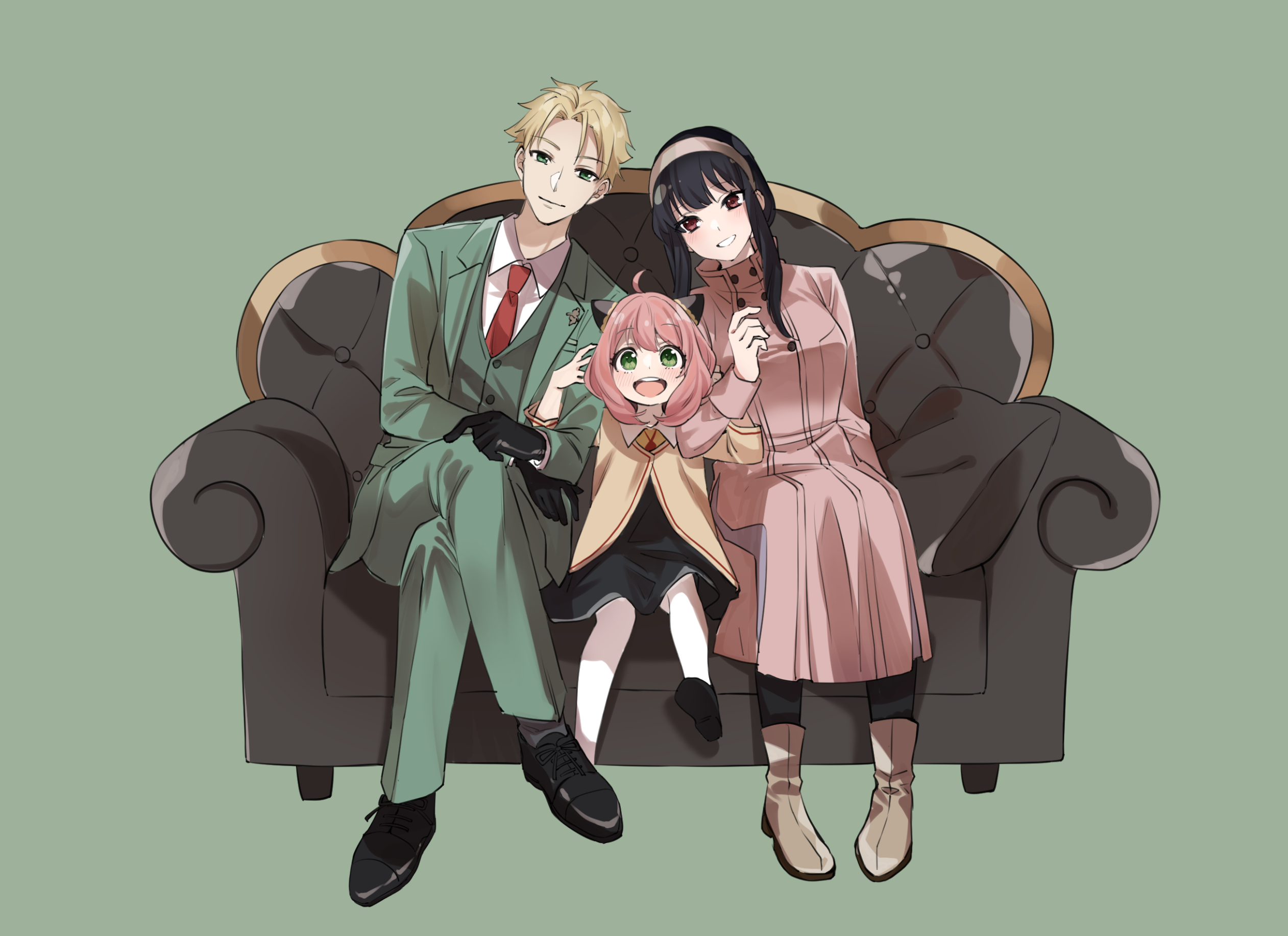 Loid, Yor, and Anya Forger from Spy X Family HD Wallpaper