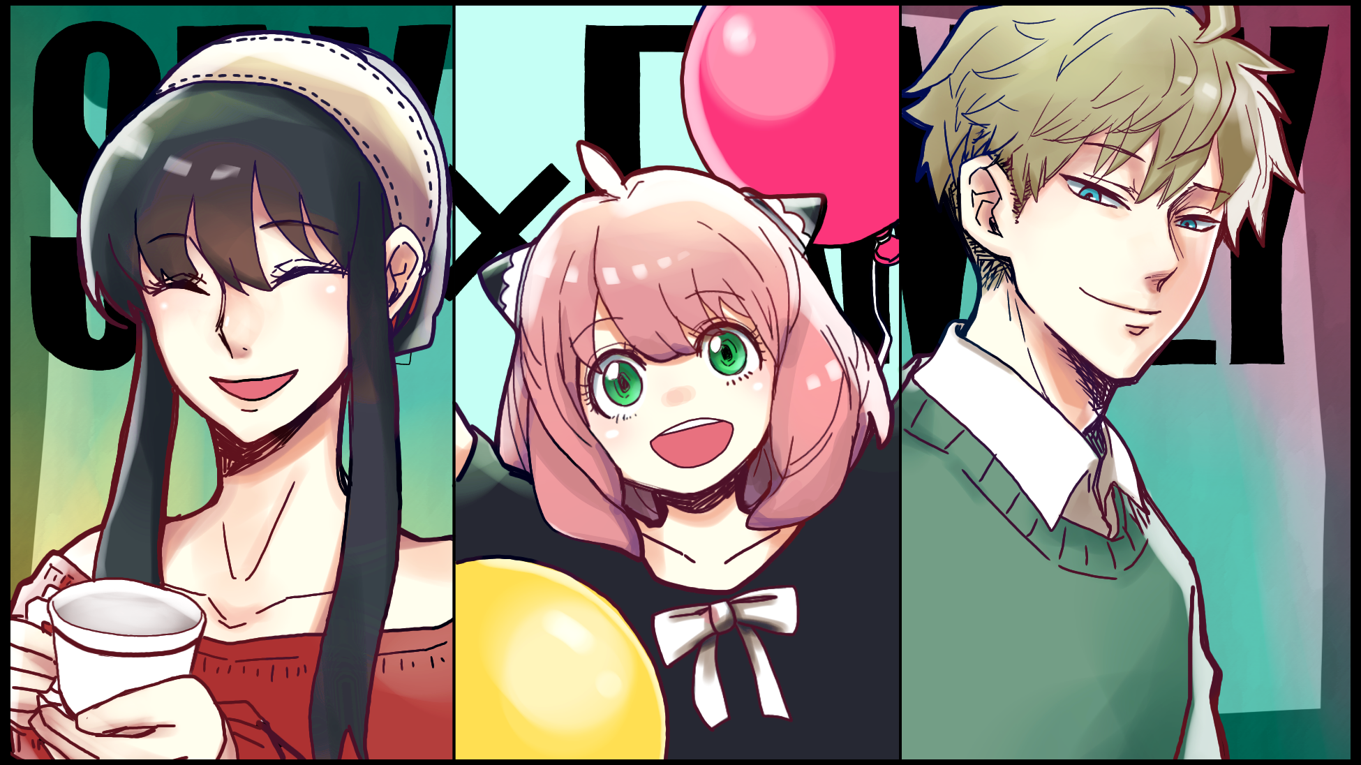 Anya, Loid, and Yor Forger from Spy X Family HD Wallpaper