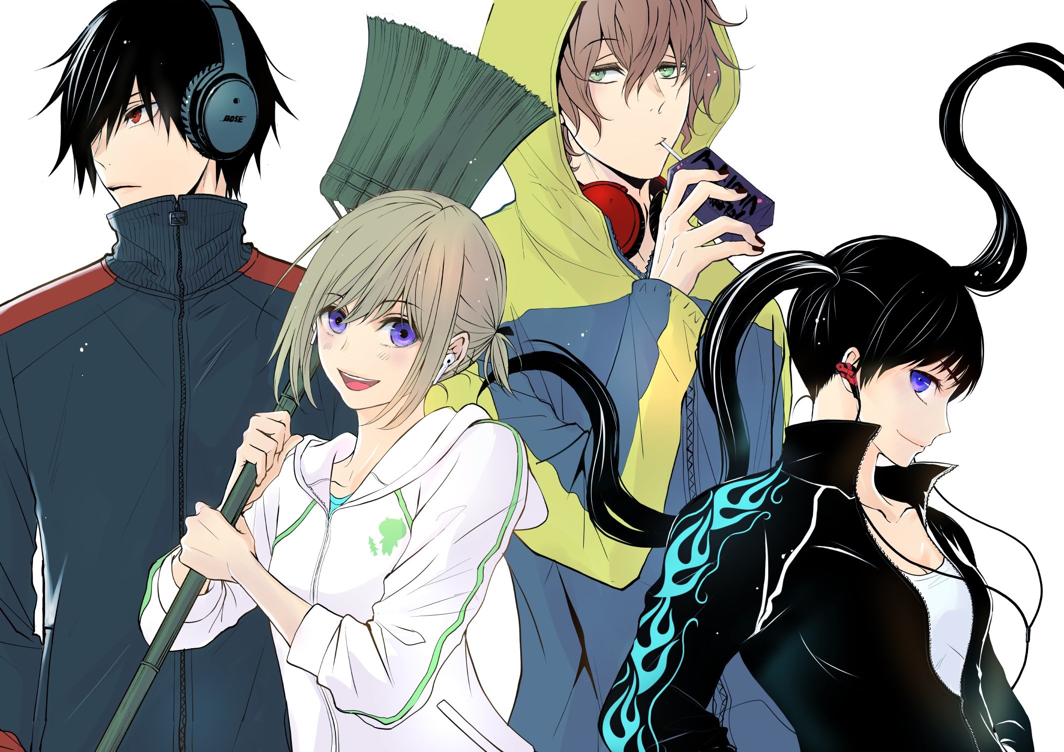 Queens Quality characters: Kyutaro Horikita, Ataru Shikata, Fumi Nishioka HD Wallpaper