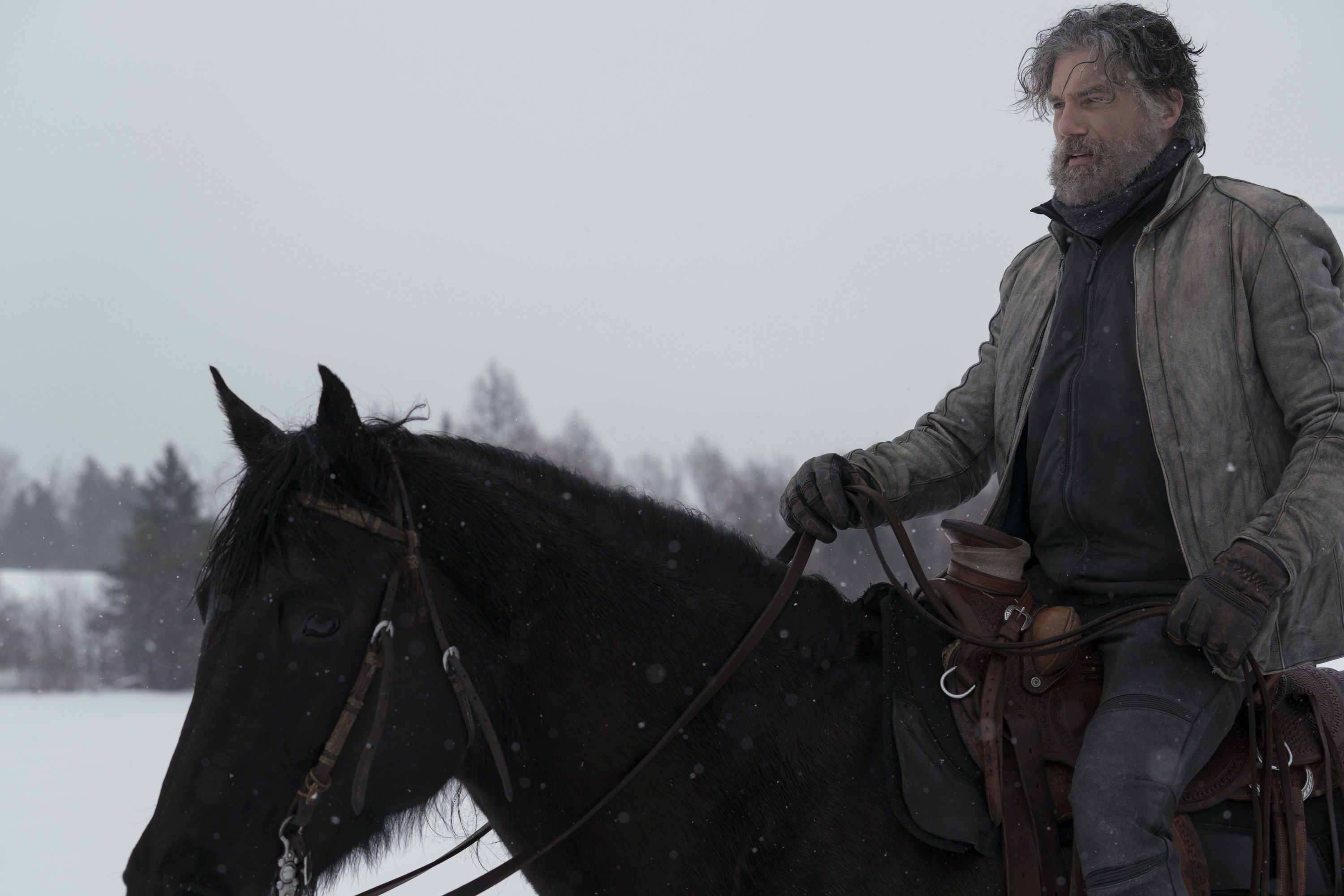 Anson Mount as Pike on horseback in snow HD Wallpaper