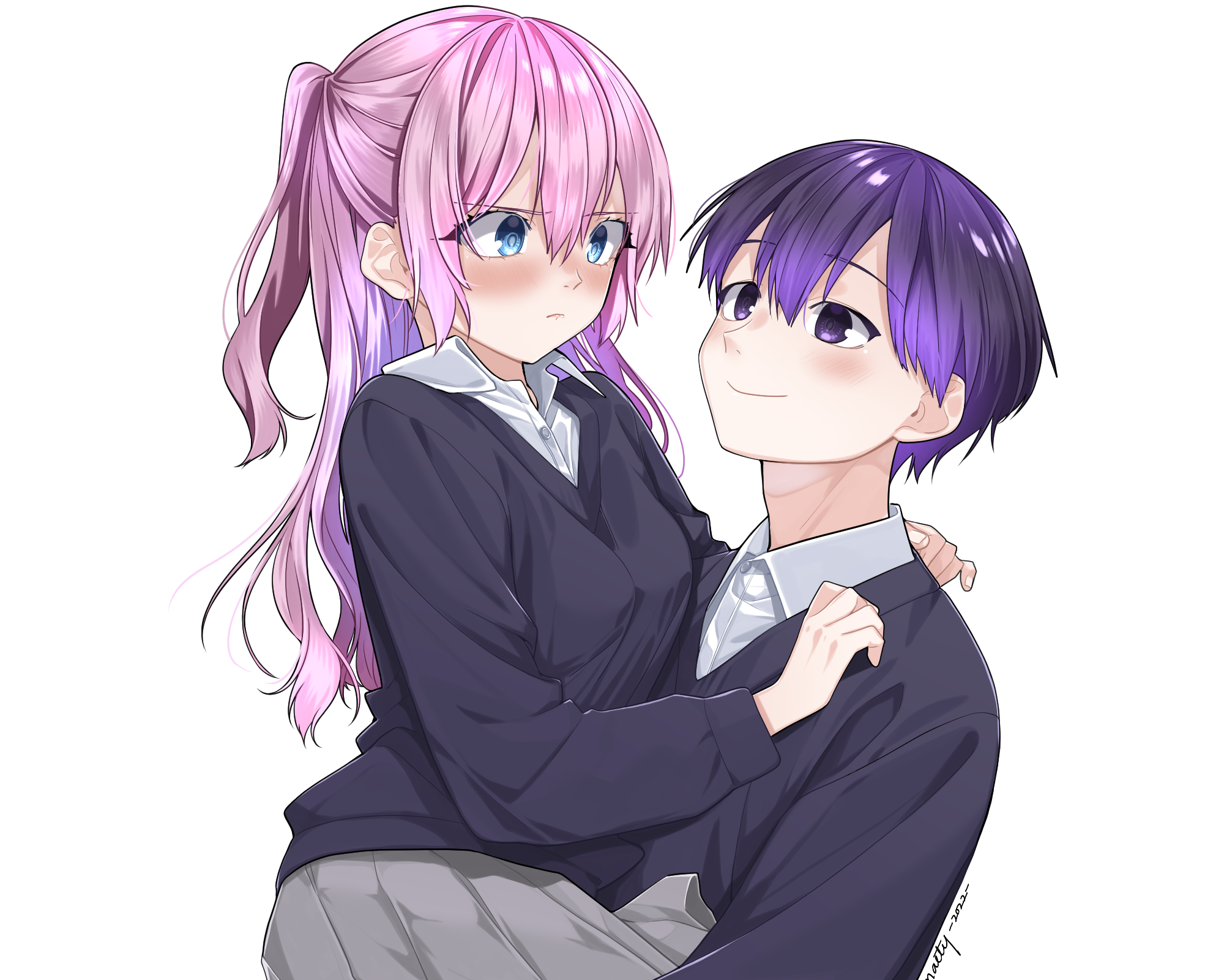 Yuu Izumi and Micchon Shikimori from Shikimoris Not Just A Cutie HD Wallpaper