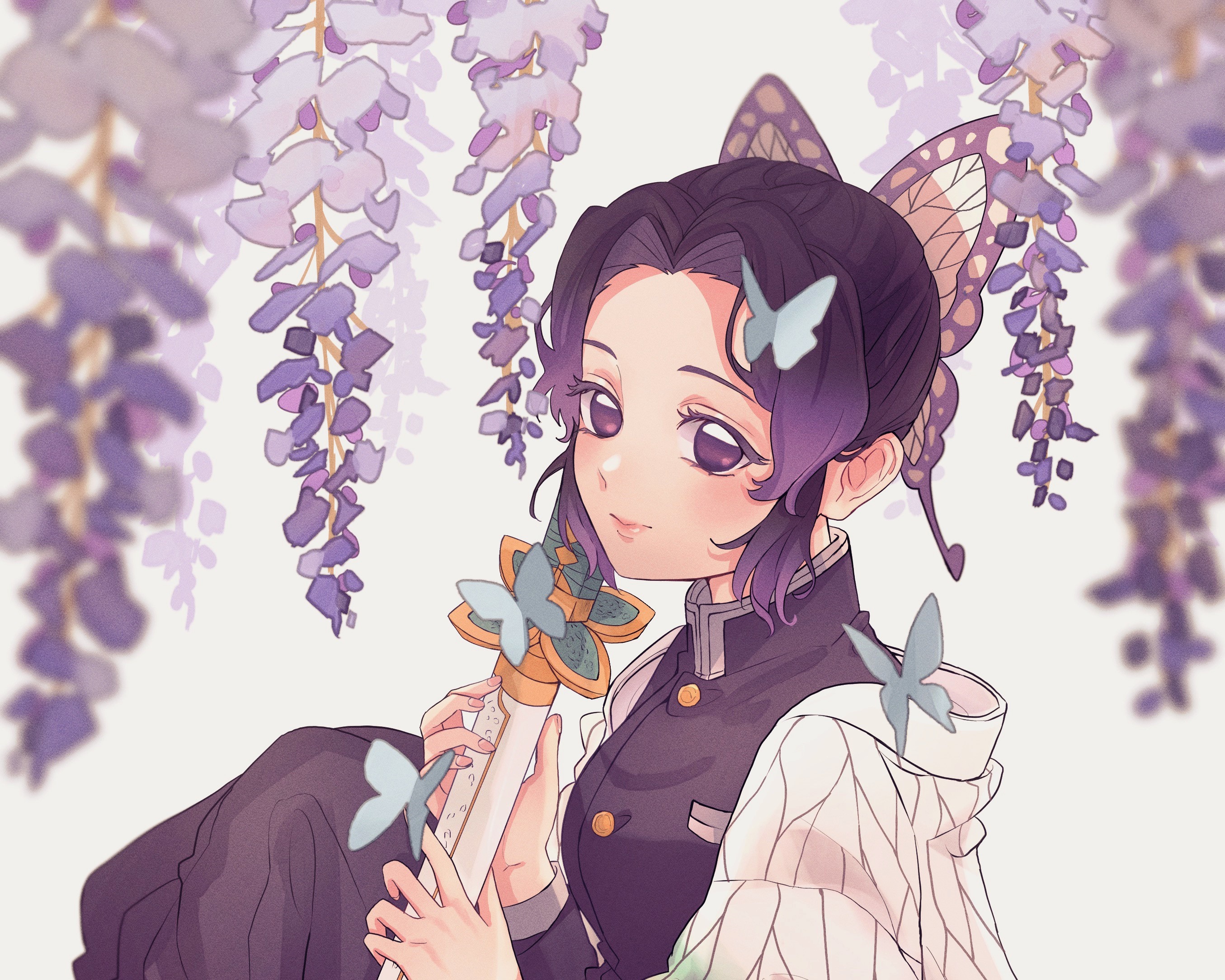 Shinobu Kochou from Demon Slayer: Kimetsu No Yaiba HD Wallpaper