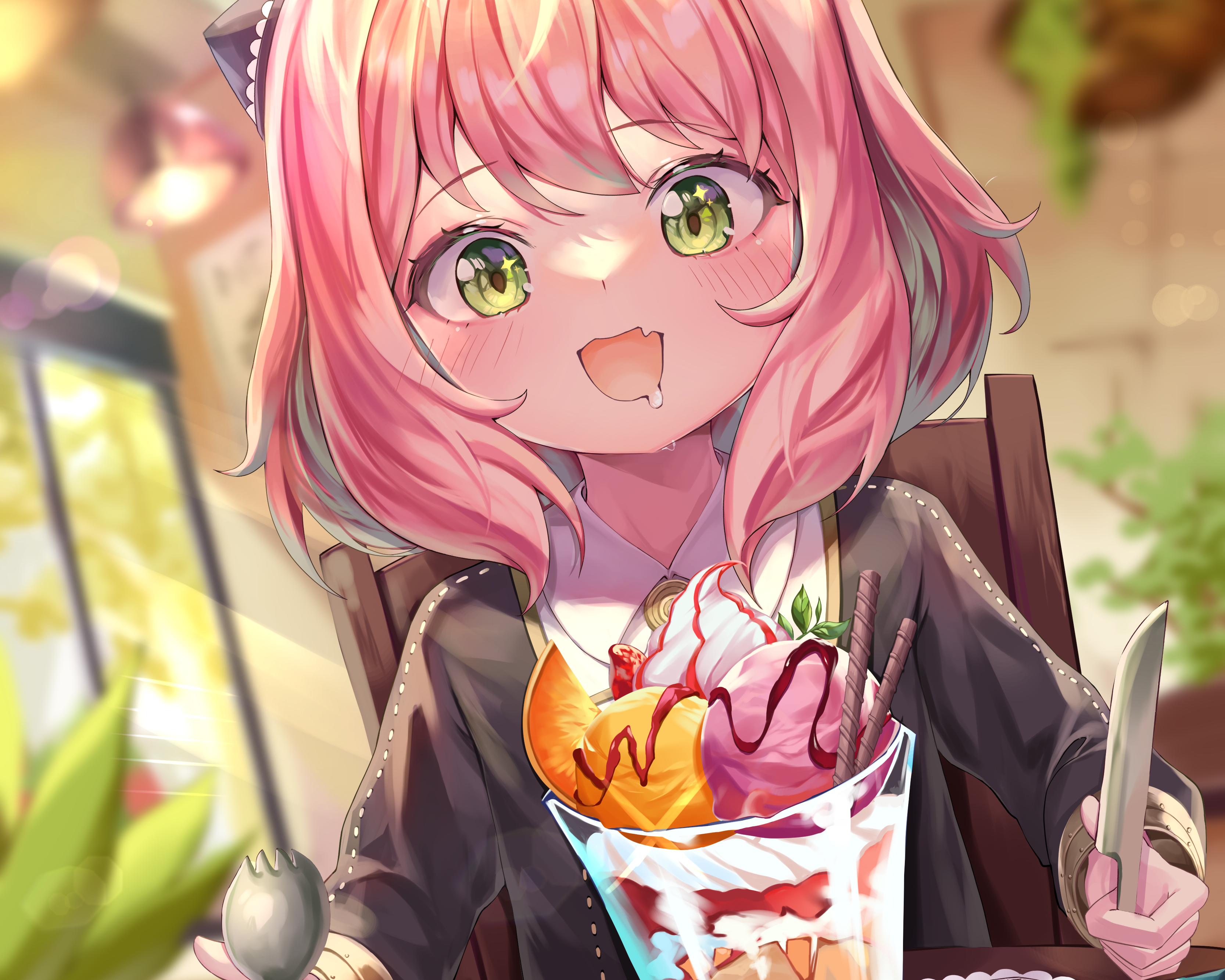 Anya Forger from Spy X Family eating a parfait HD Wallpaper