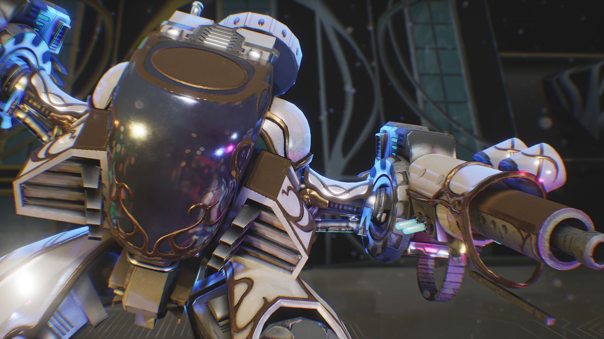 Agile Mech with ornate details HD Wallpaper