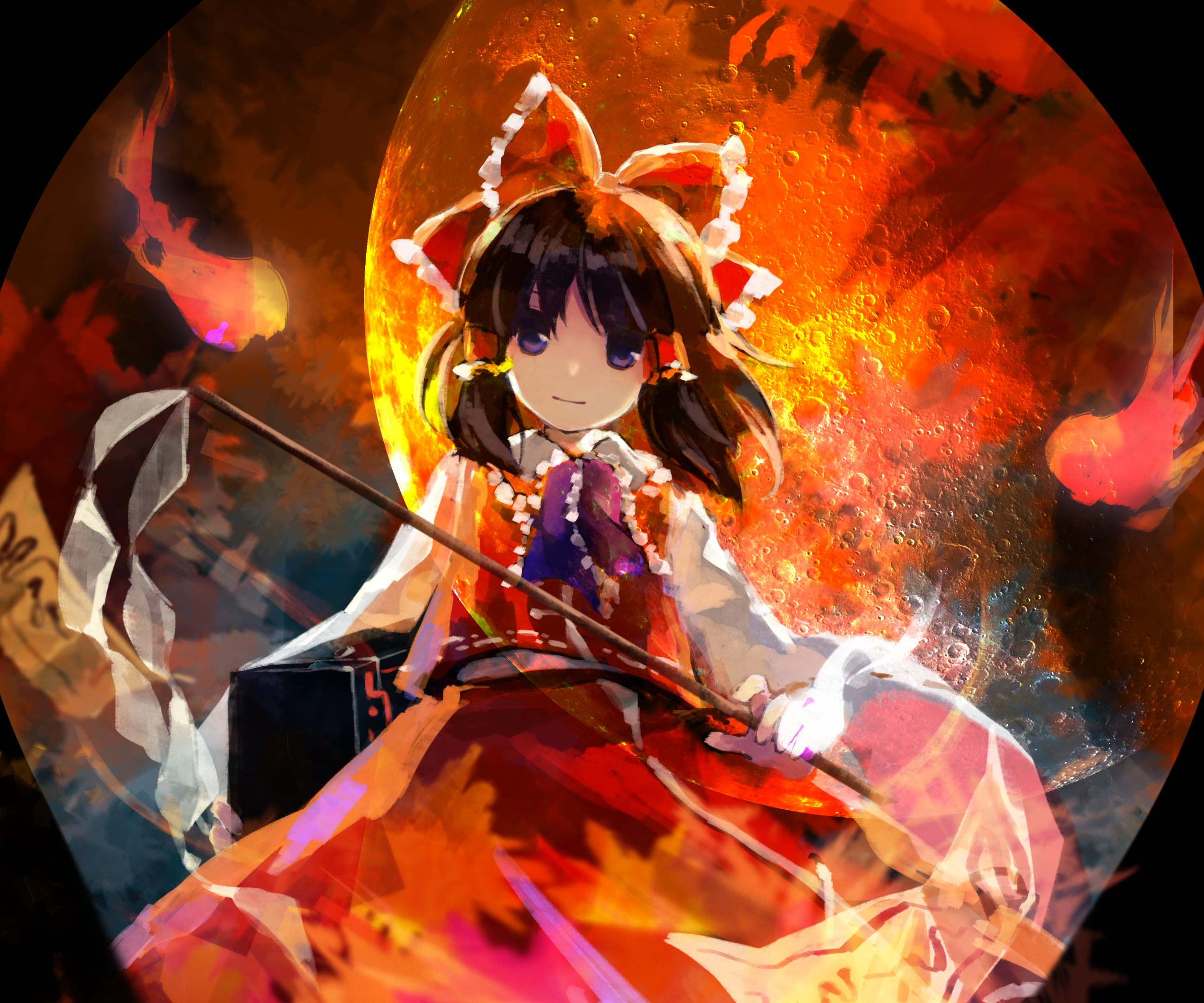 Reimu Hakurei from Touhou Project HD Wallpaper