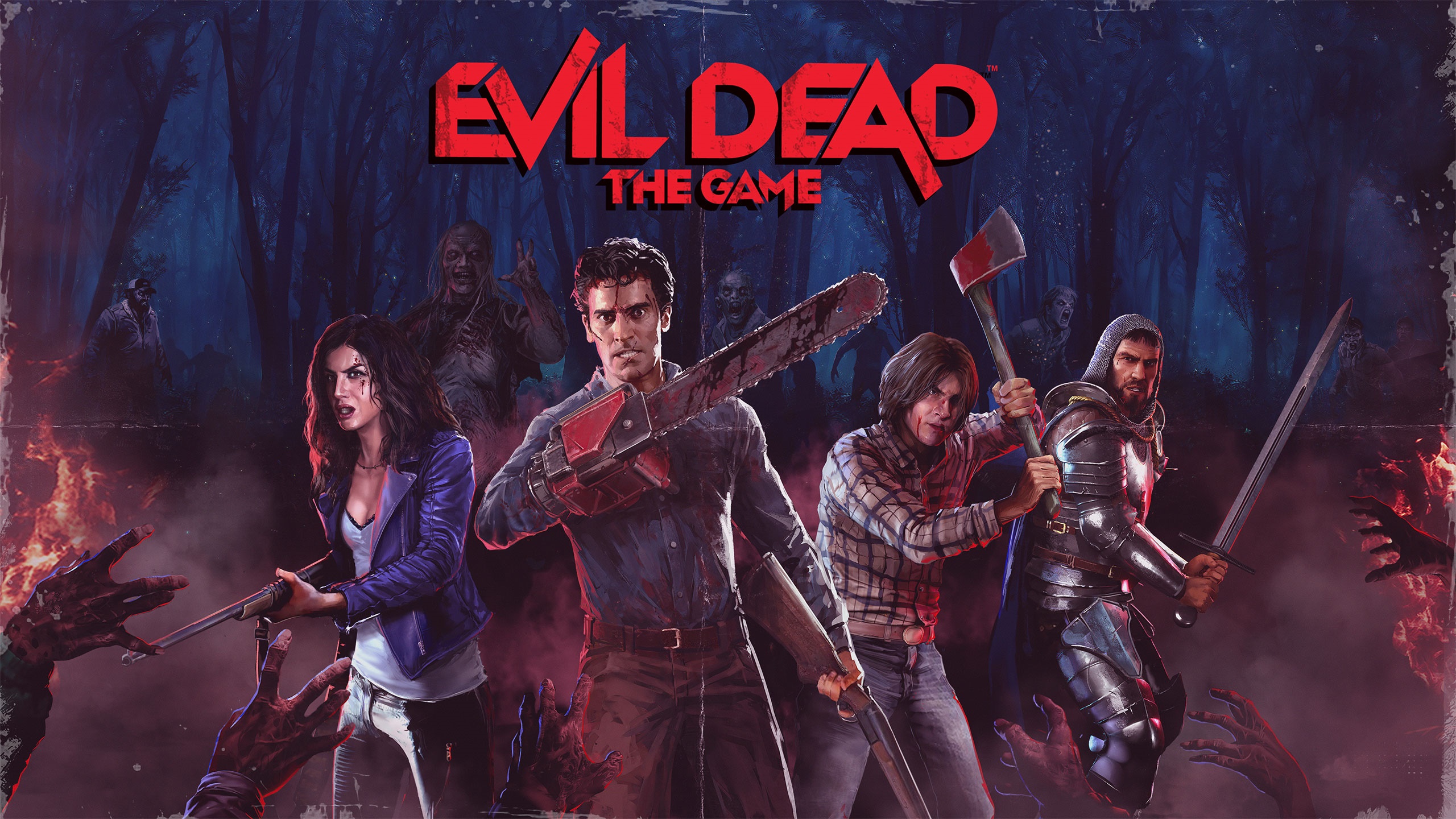 Evil Dead: The Game characters in a forest HD Wallpaper