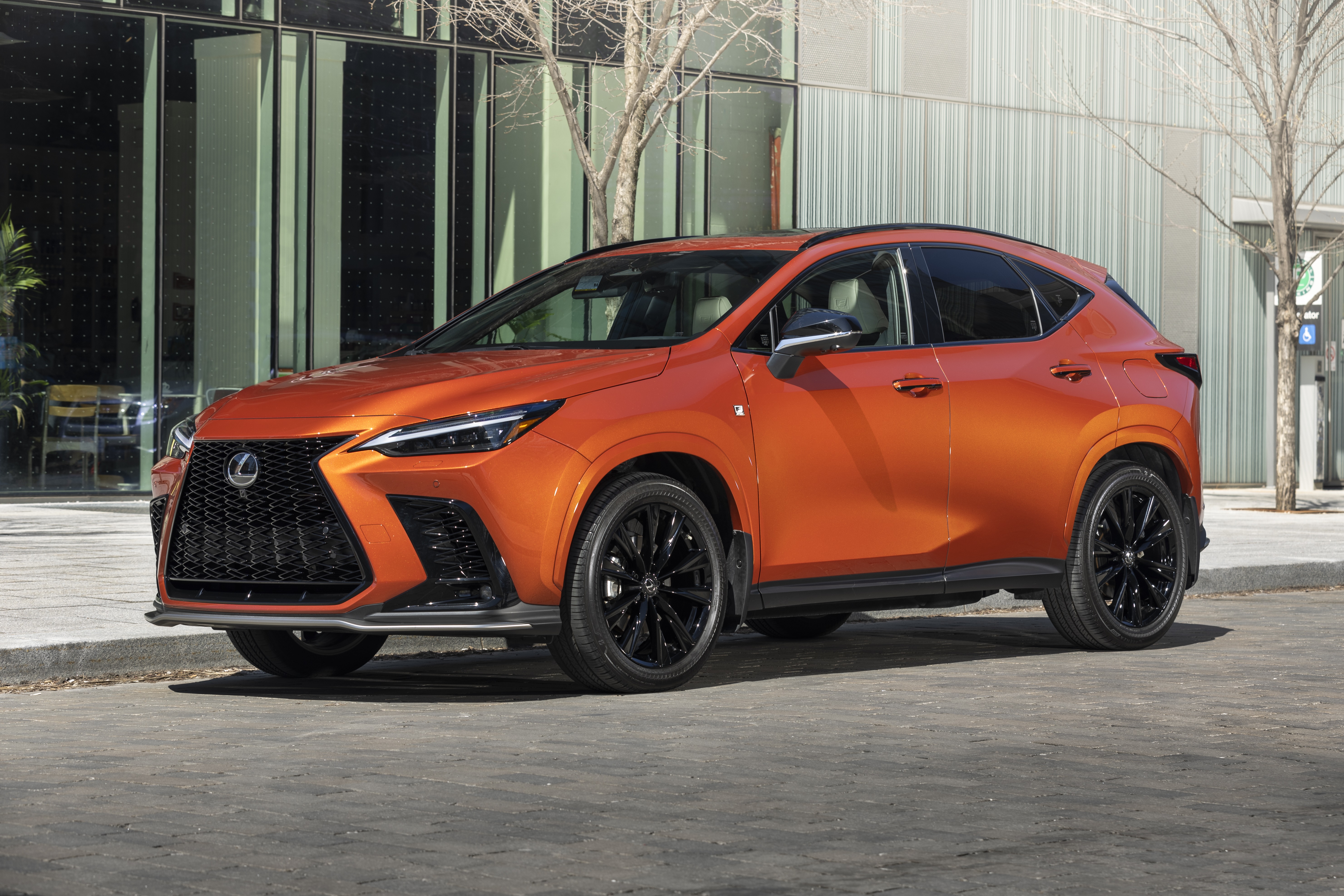 Orange Lexus NX 450 4K HD Wallpaper