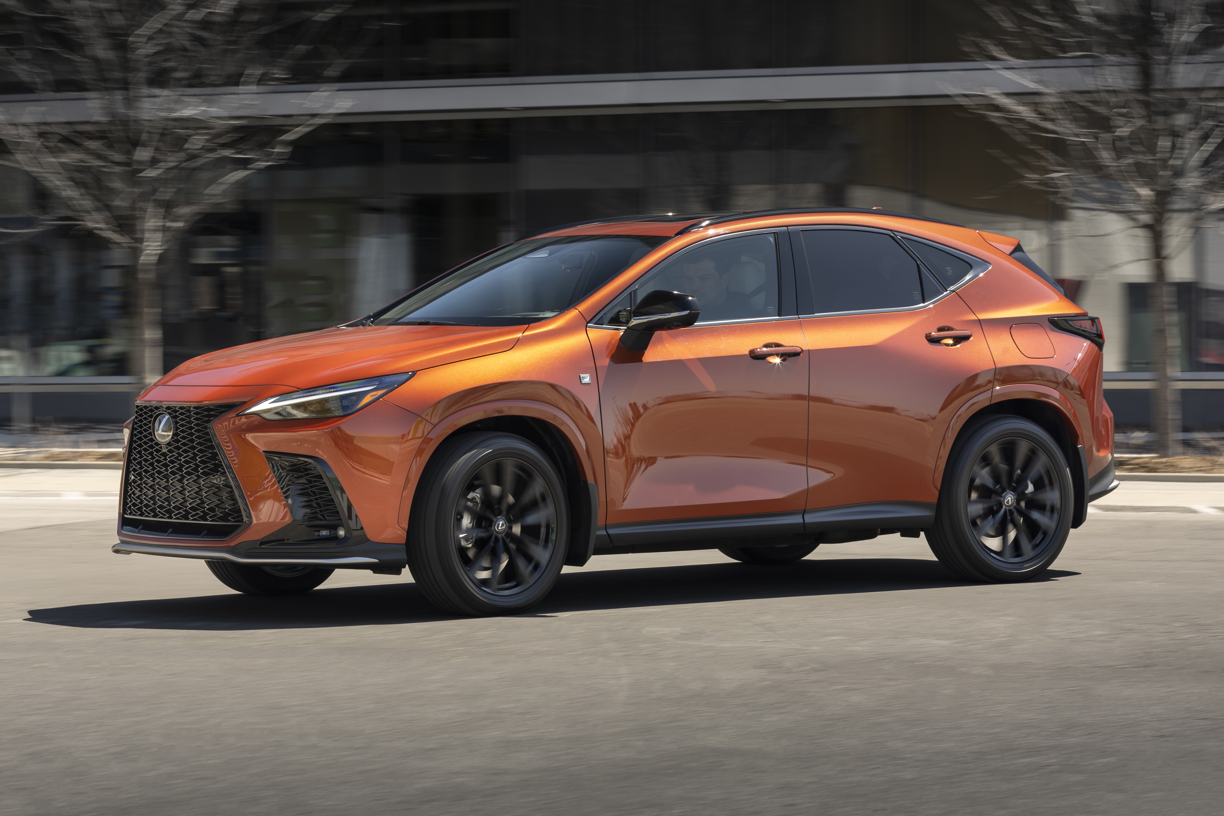 Orange Lexus NX 450 4K HD Wallpaper