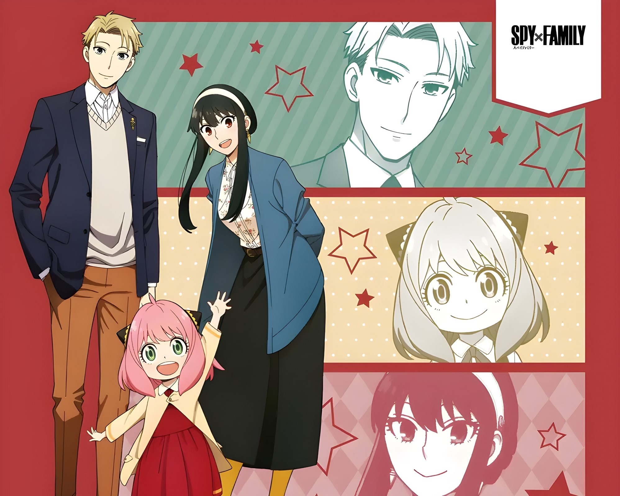 Spy x Family characters Loid, Yor, and Anya Forger HD Wallpaper