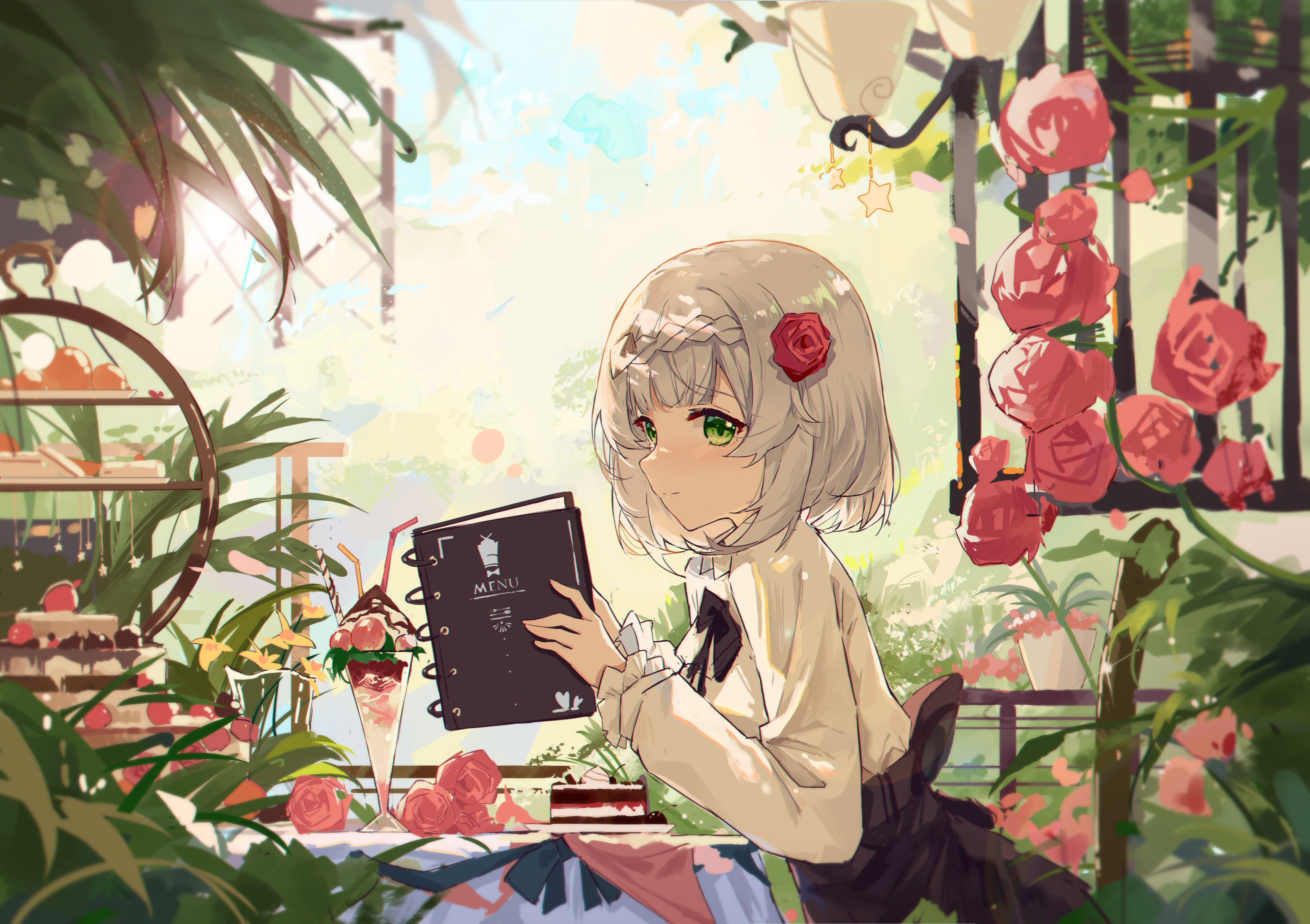 Noelle from Genshin Impact with menu HD Wallpaper