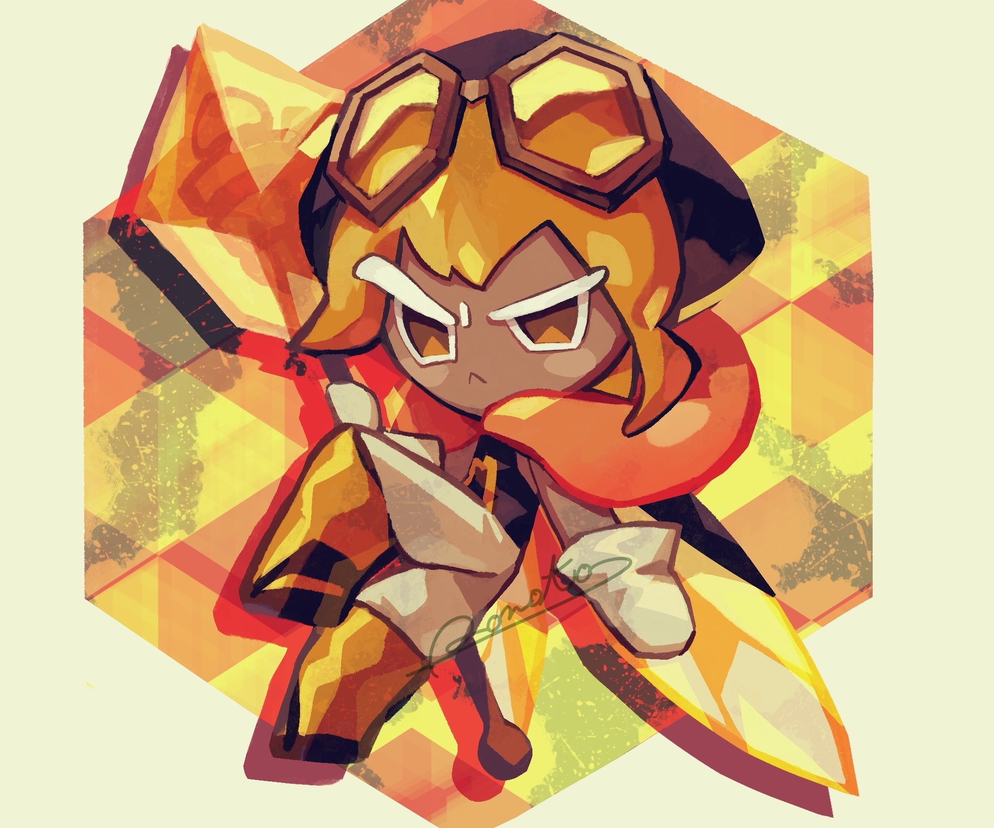 Amber Sugar Cookie from Cookie Run: OvenBreak HD Wallpaper