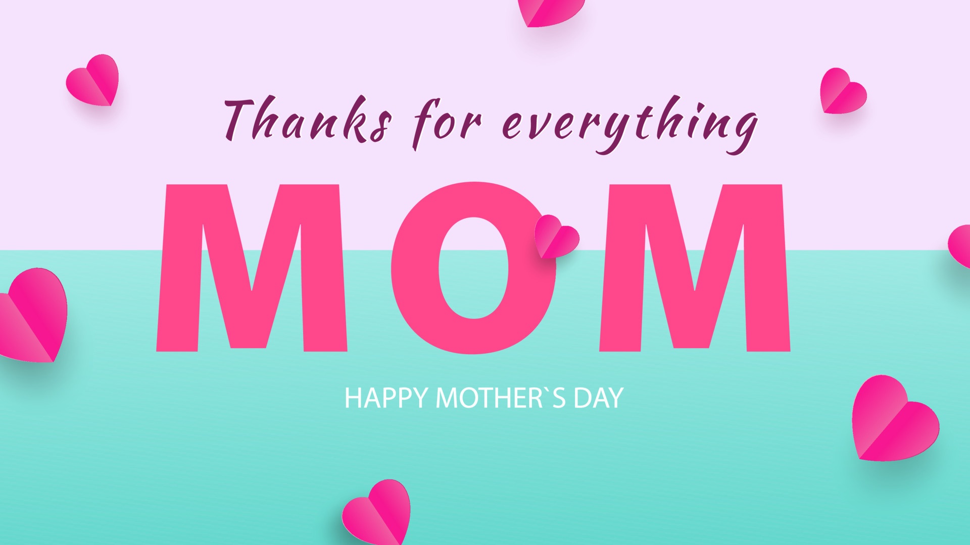 Happy Mother's Day "Mom" Card HD Wallpaper