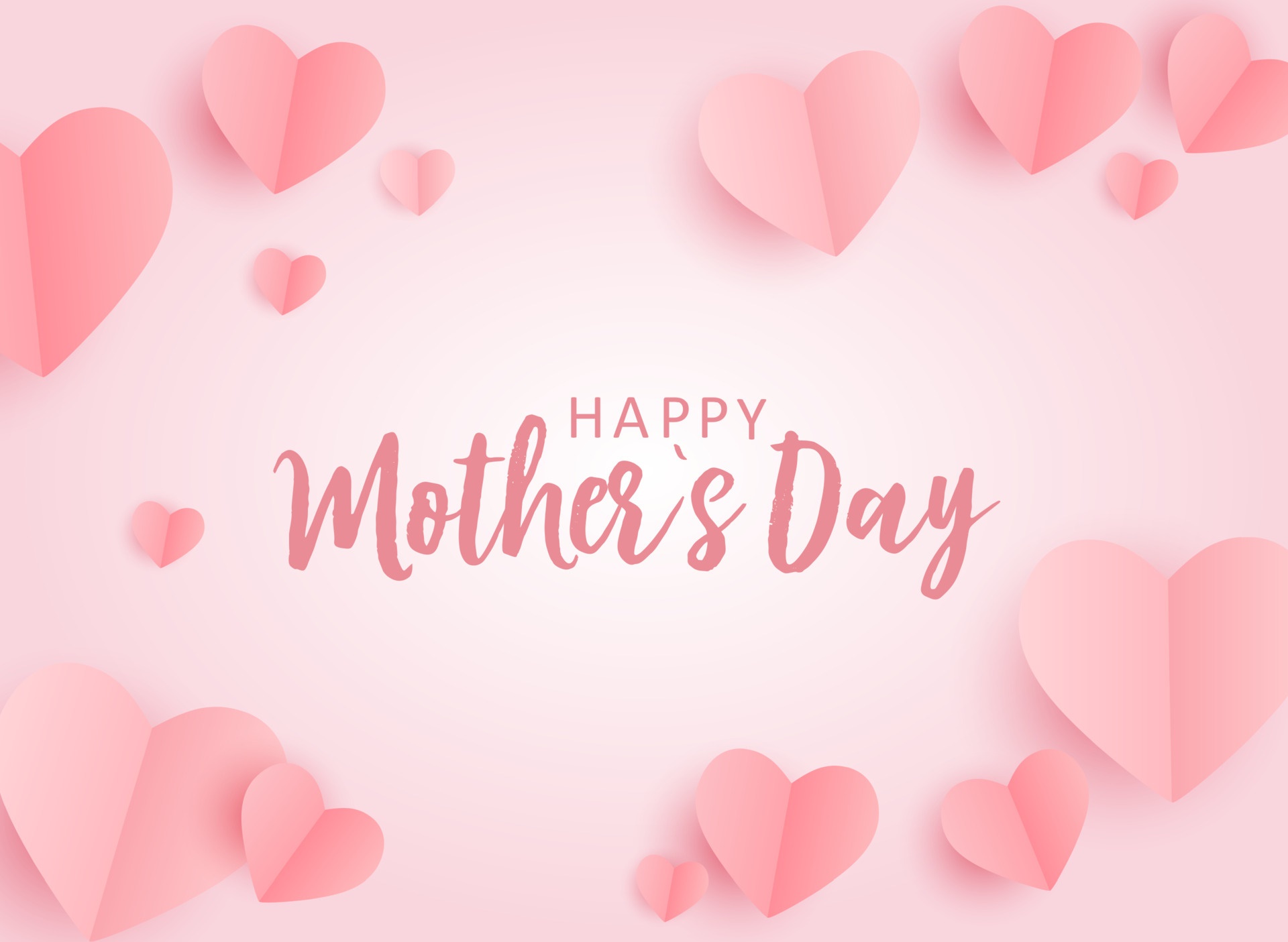 Happy Mother's Day hearts HD Wallpaper