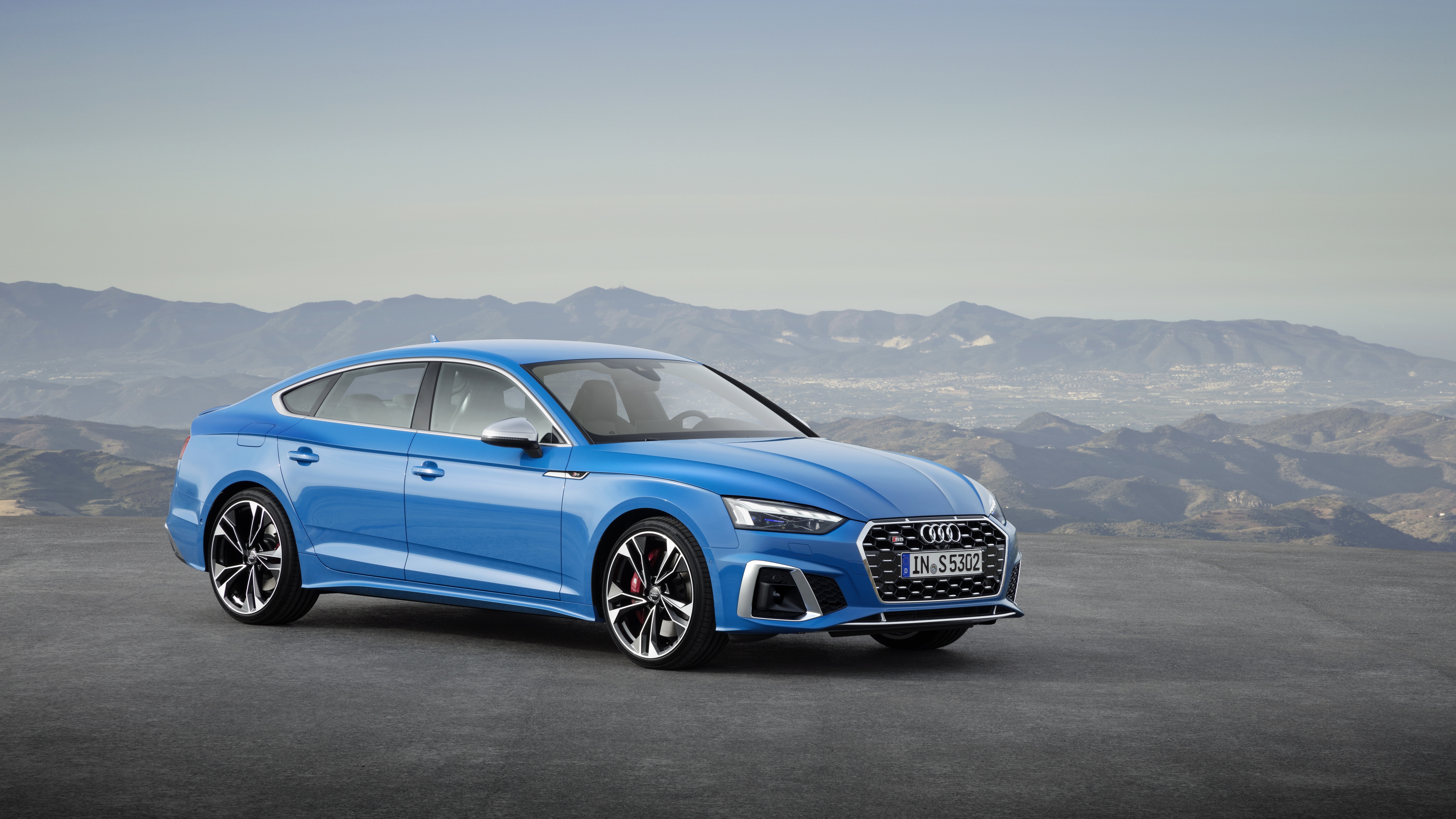Blue Audi S5 Sportback 4K HD Wallpaper