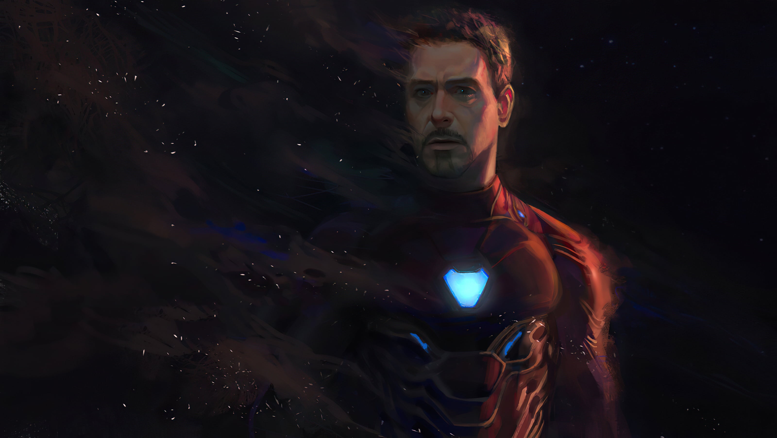 Tony Stark disappearing into dust HD Wallpaper