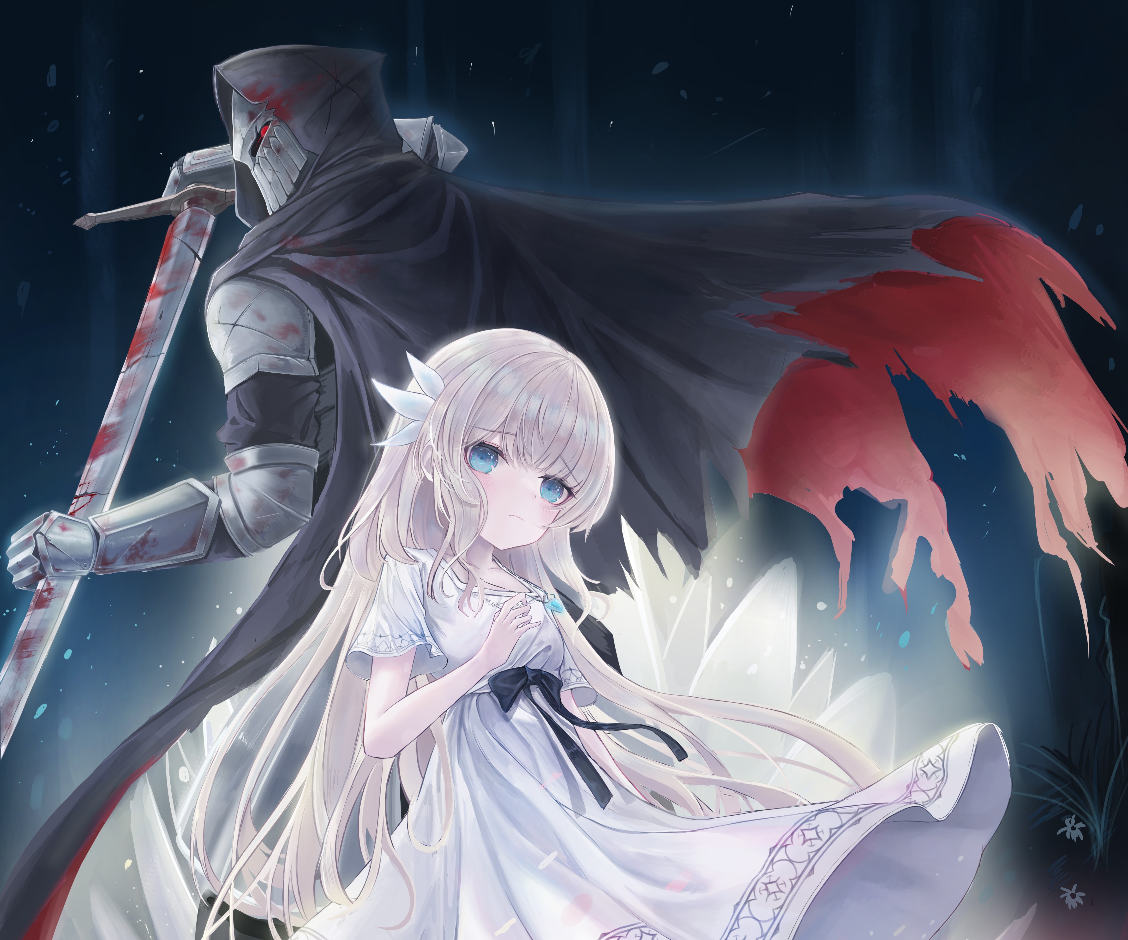 Umbral Knight and Lily from ENDER LILIES in 4K HD Wallpaper