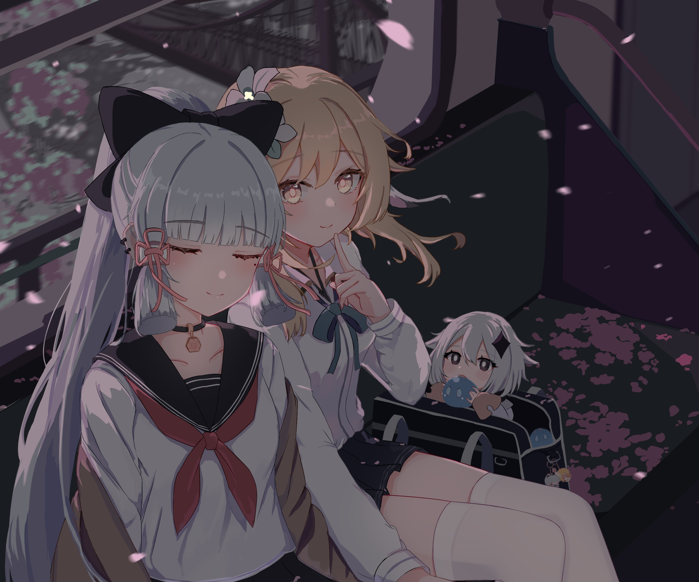 Lumine and Kamisato Ayaka from Genshin Impact HD Wallpaper