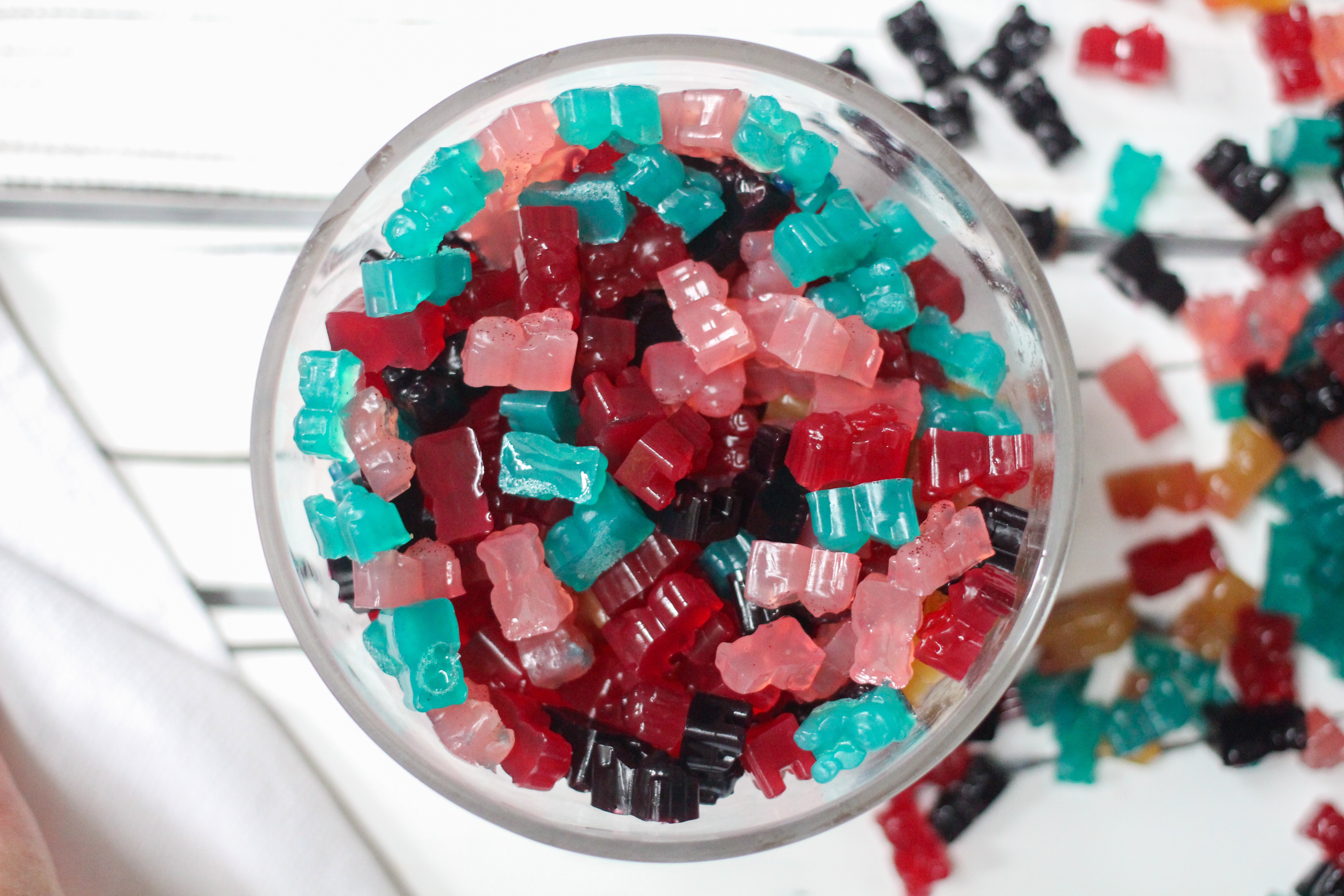 Gummy Bears in a Glass 4K HD Wallpaper