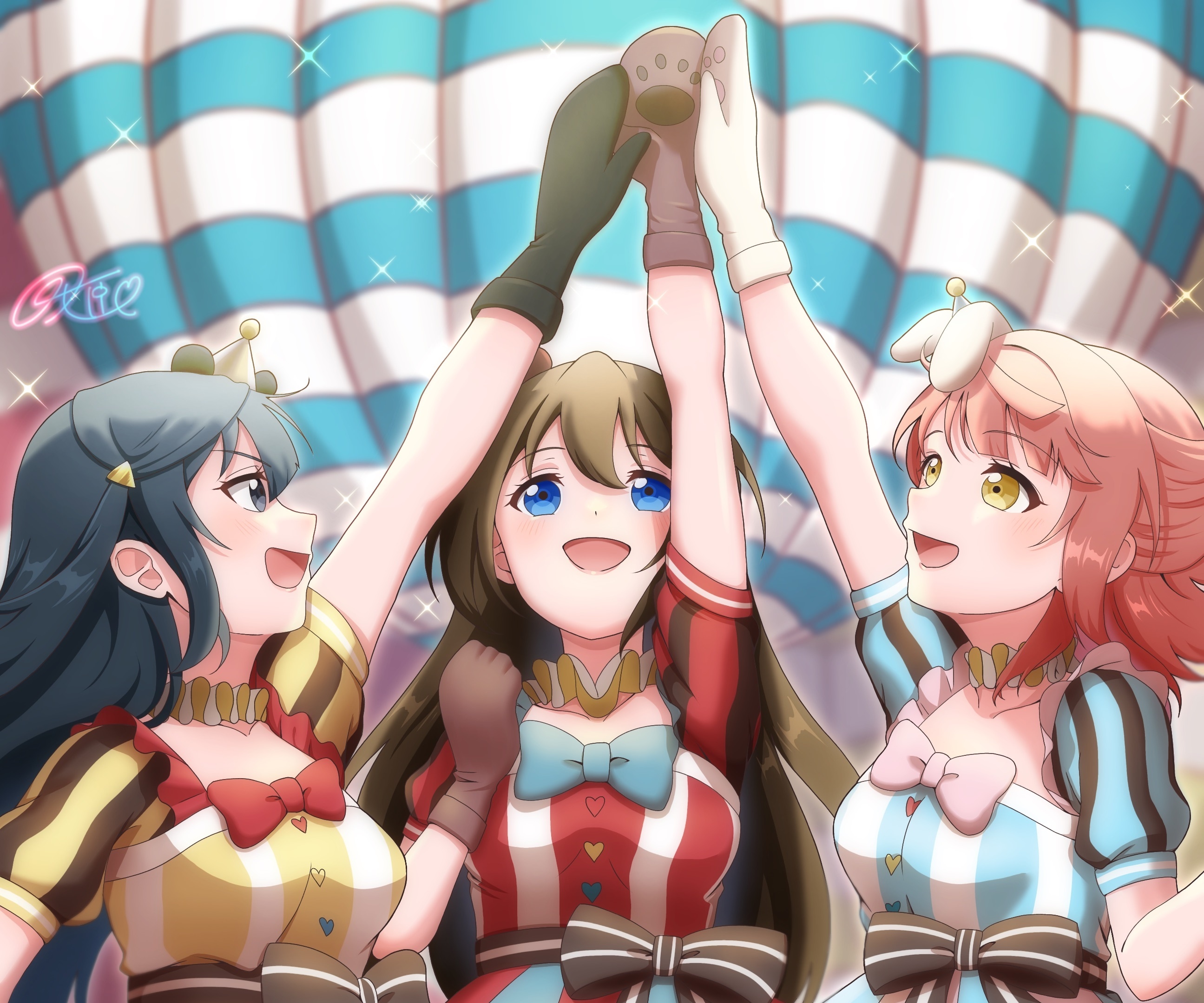 Ayumu Uehara, Setsuna Yuki, and Shizuku Osaka from Love Live! Nijigasaki High School Idol Club HD Wallpaper