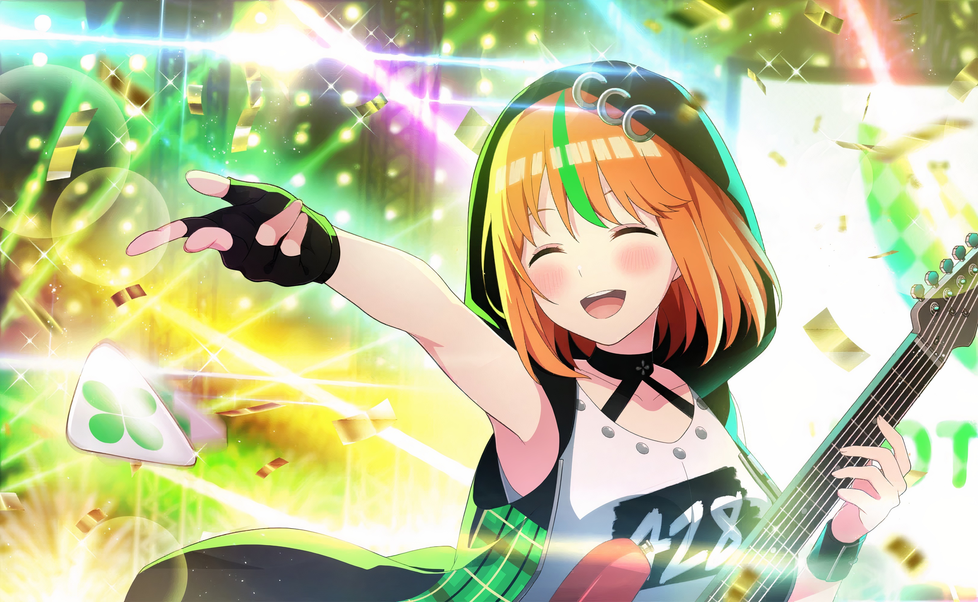 Yotsuba Nakano from The Quintessential Quintuplets playing guitar HD Wallpaper