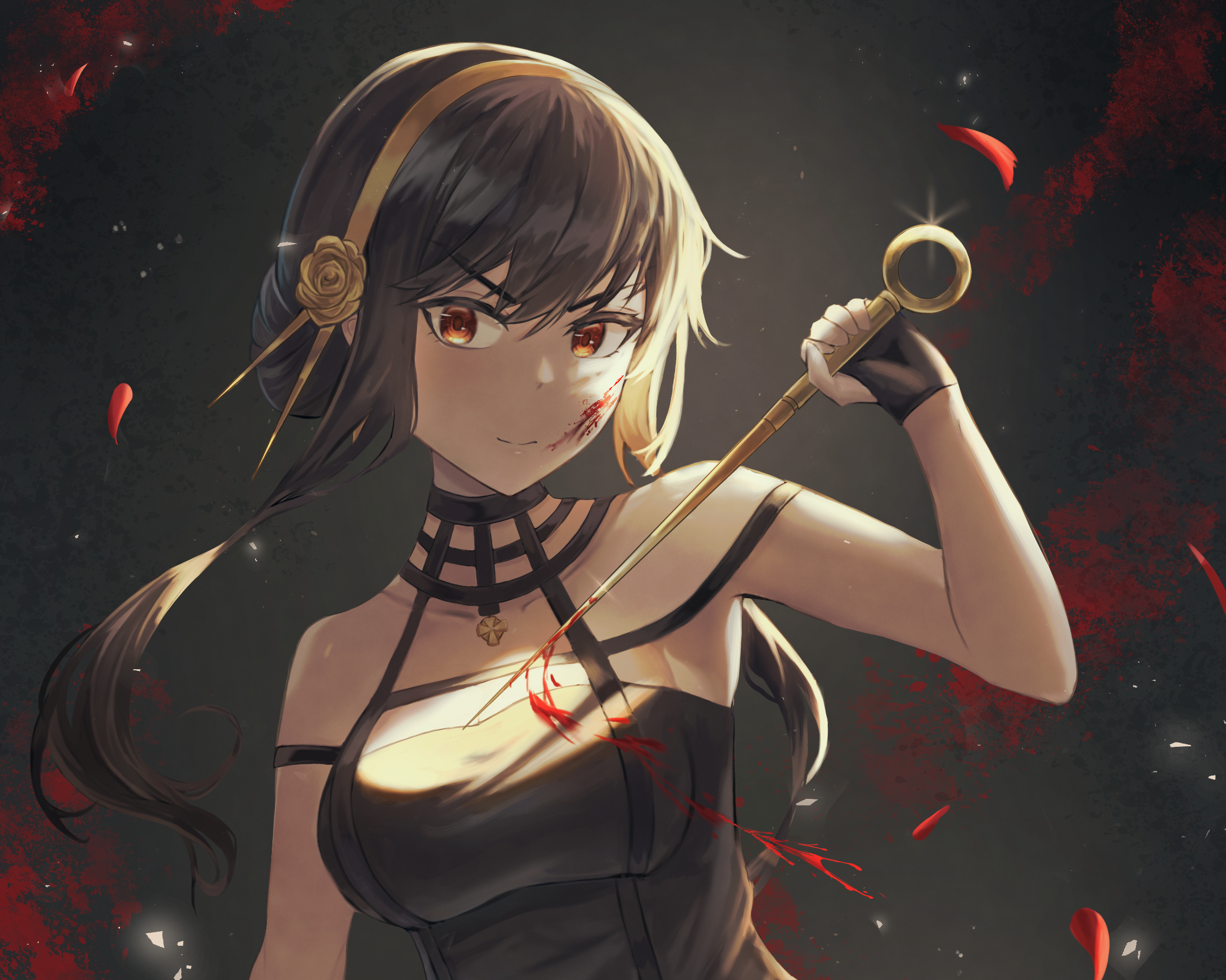 Yor Forger from Spy X Family holding a weapon HD Wallpaper