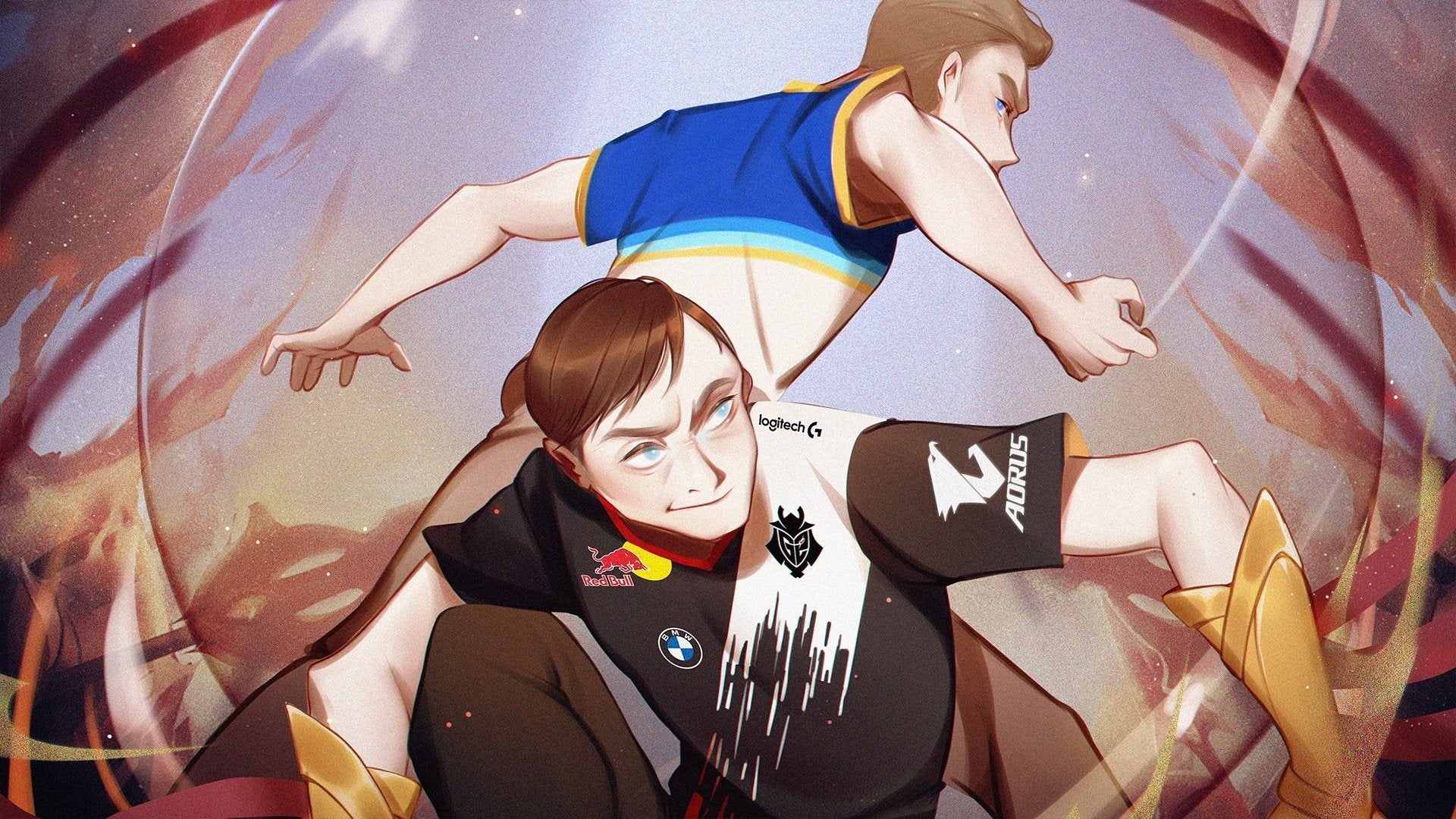 G2 Esports players in anime style HD Wallpaper
