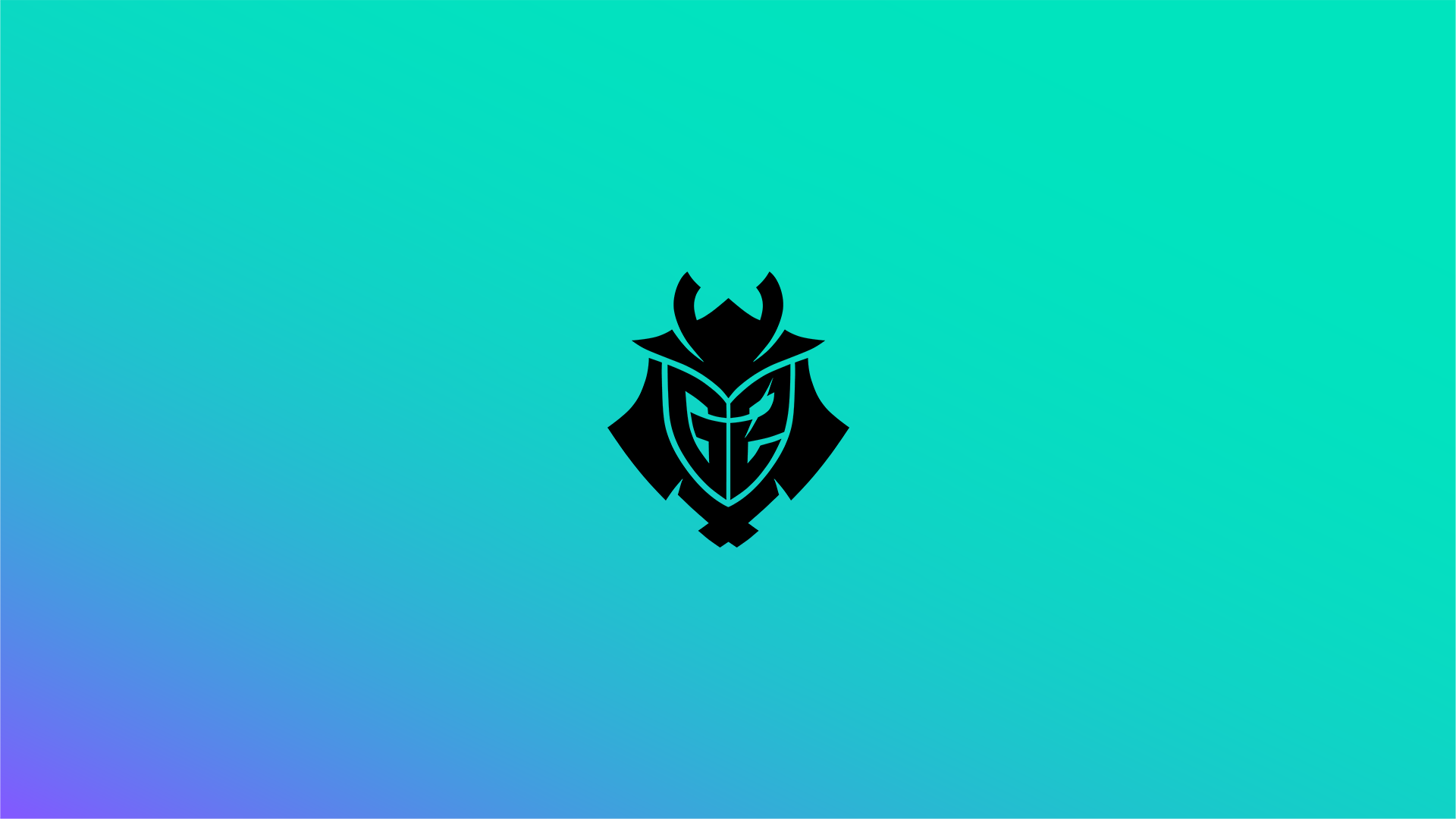 G2 Esports Logo on Cyan Background HD Wallpaper