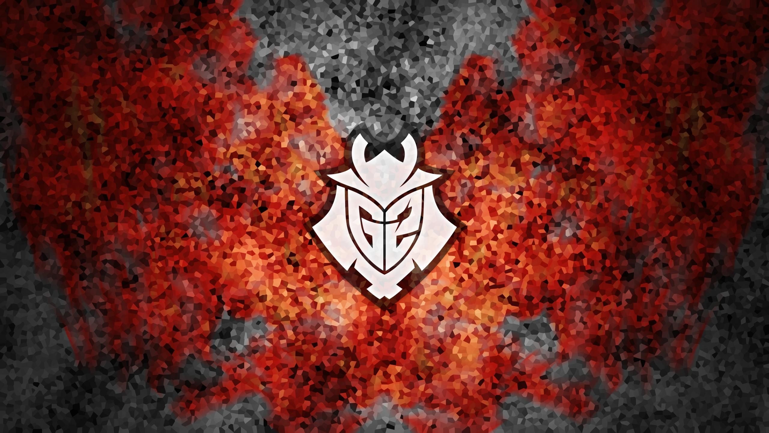 G2 Esports logo with fiery background HD Wallpaper