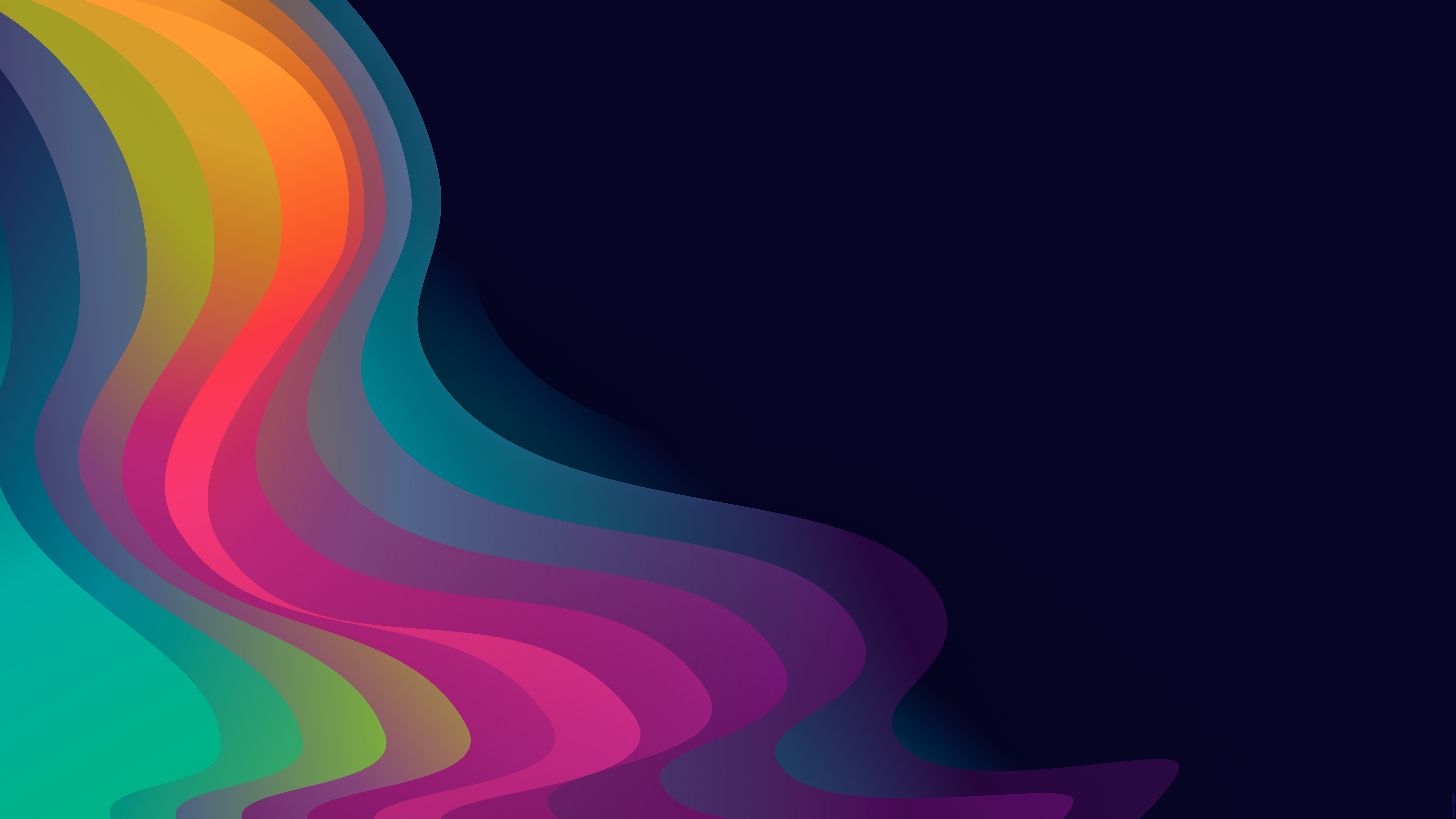 Wavy colors abstract background HD Wallpaper