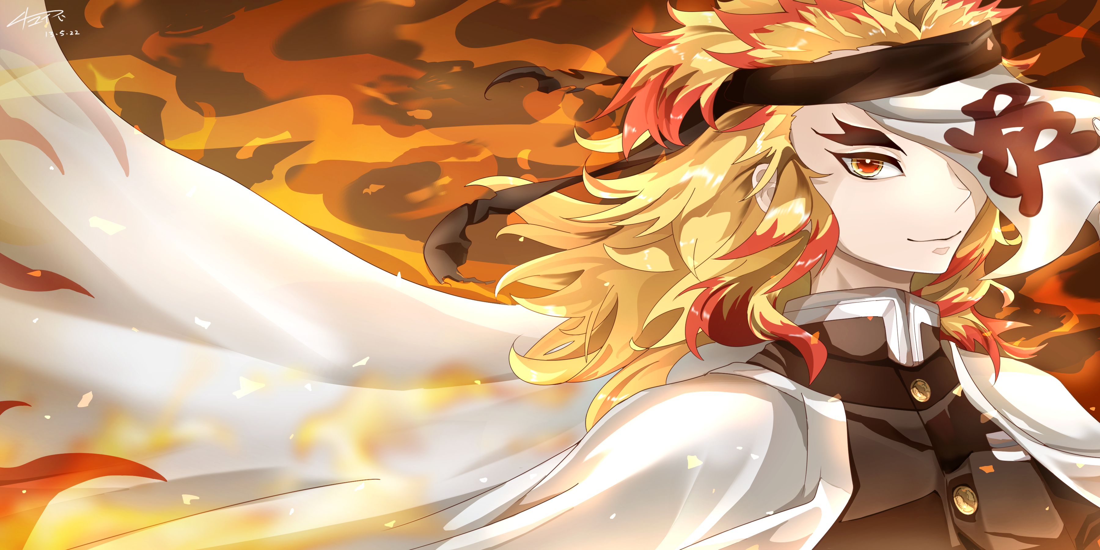 Kyojuro Rengoku from Demon Slayer: Kimetsu No Yaiba HD Wallpaper