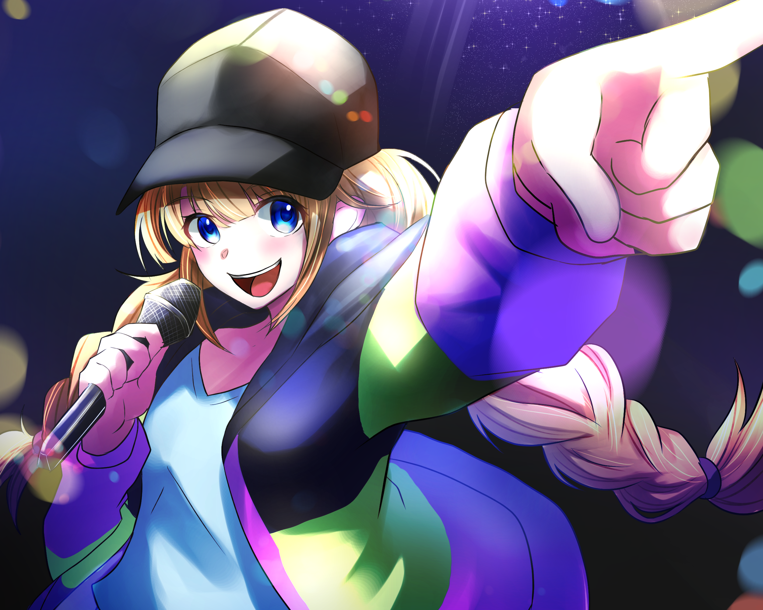 Eiko Tsukimi from Ya Boy Kongming! singing HD Wallpaper