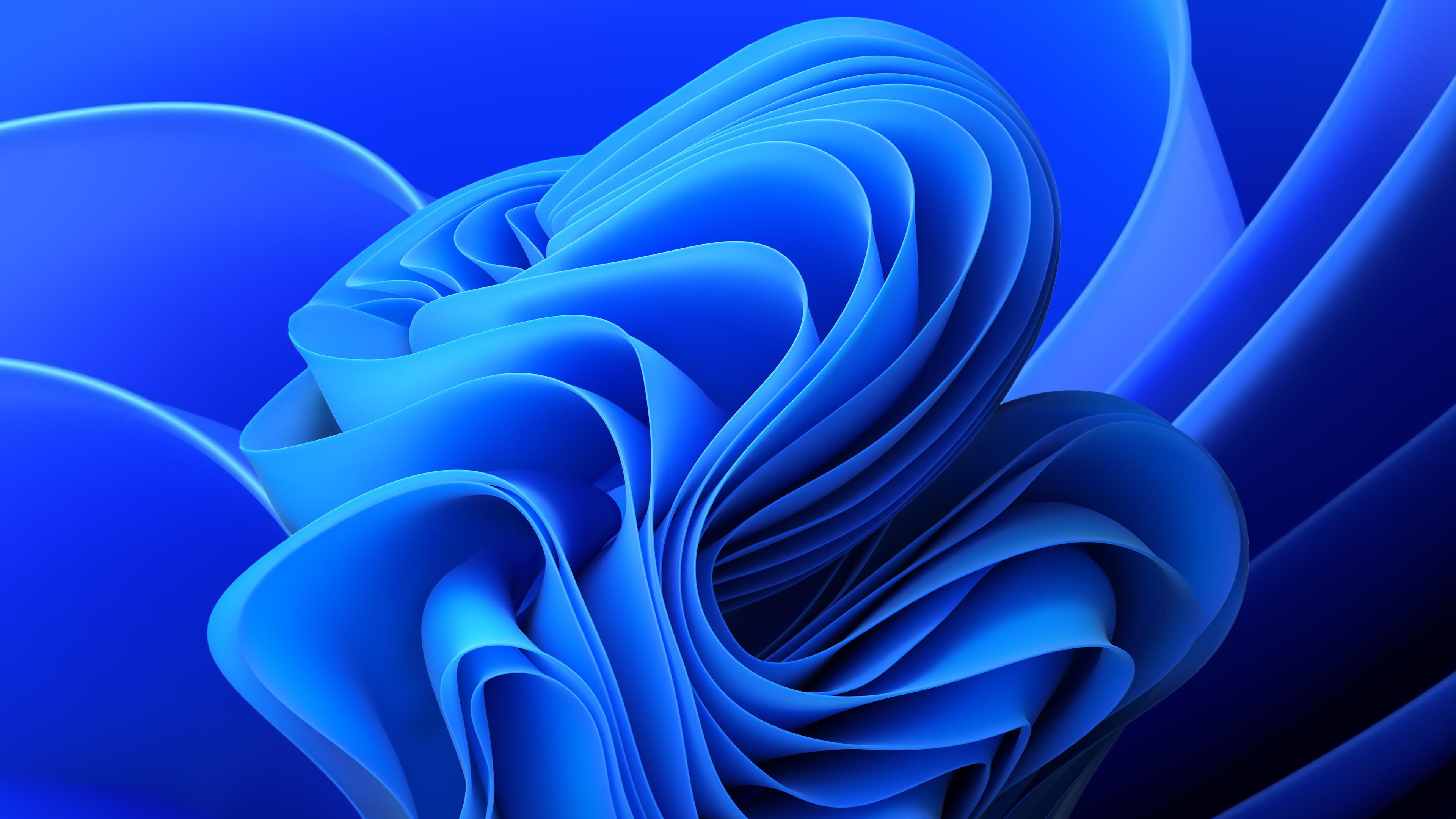Windows 11 abstract blue flowing design HD Wallpaper