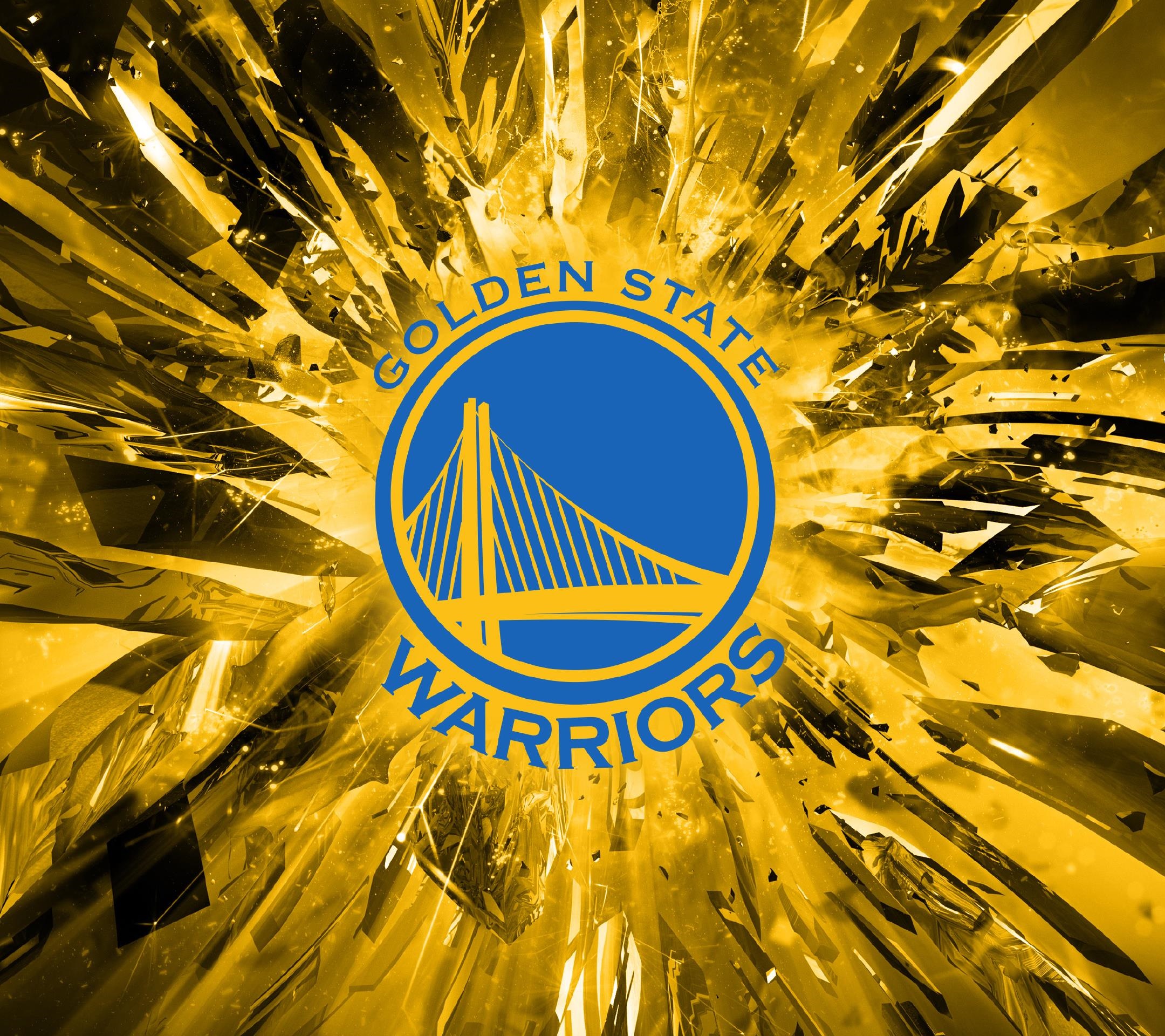 Golden State Warriors logo with abstract background HD Wallpaper