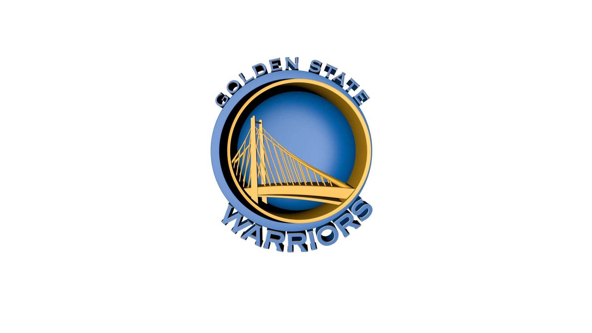 Golden State Warriors logo with bridge HD Wallpaper