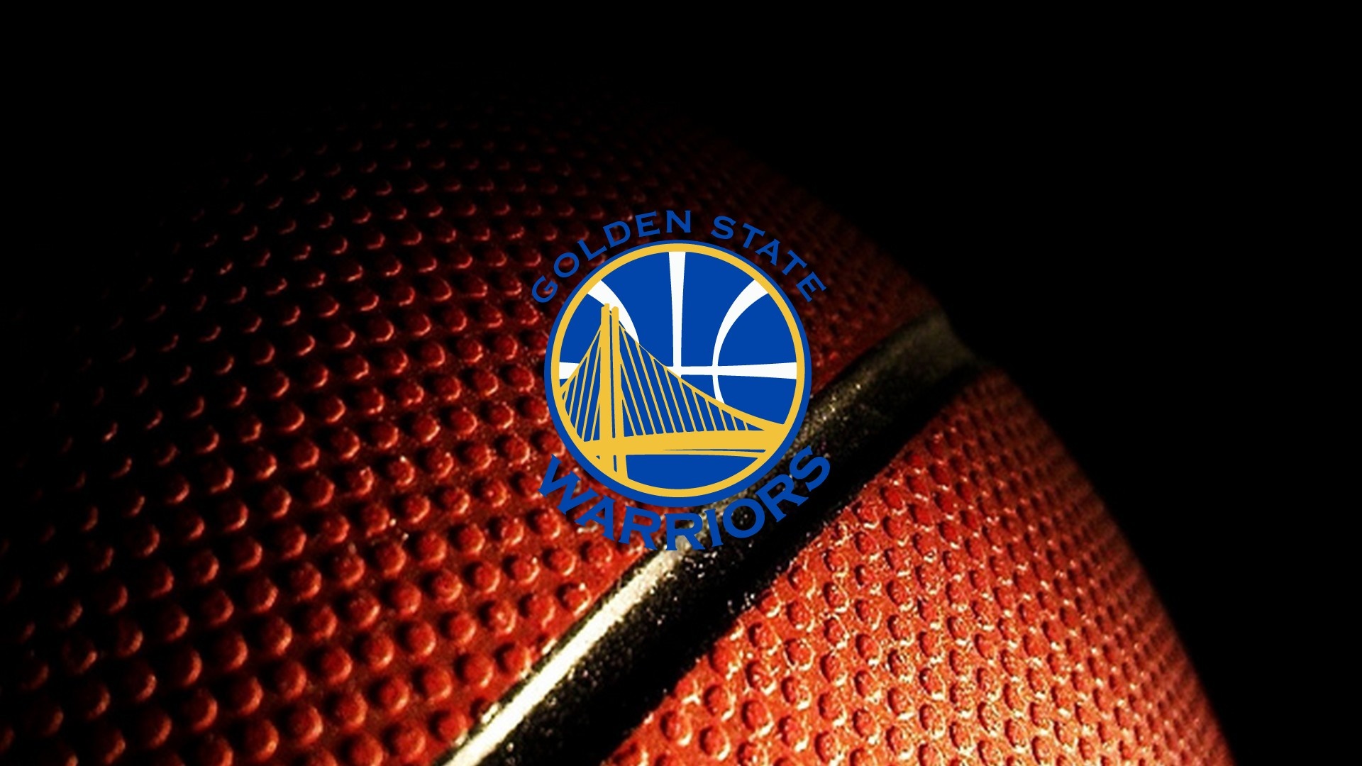 Golden State Warriors logo on a basketball HD Wallpaper