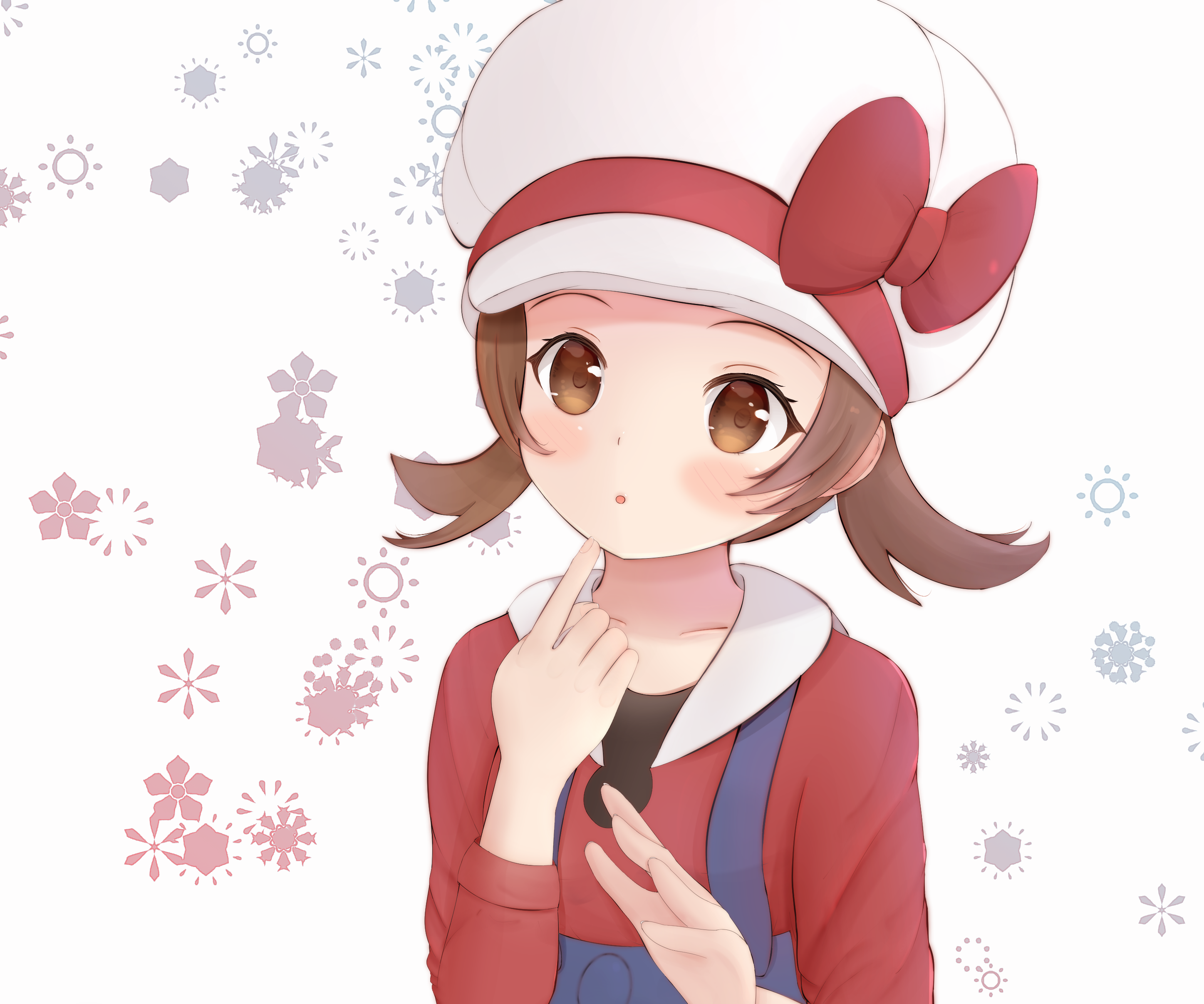 Kotone from Pokémon with a confused expression HD Wallpaper