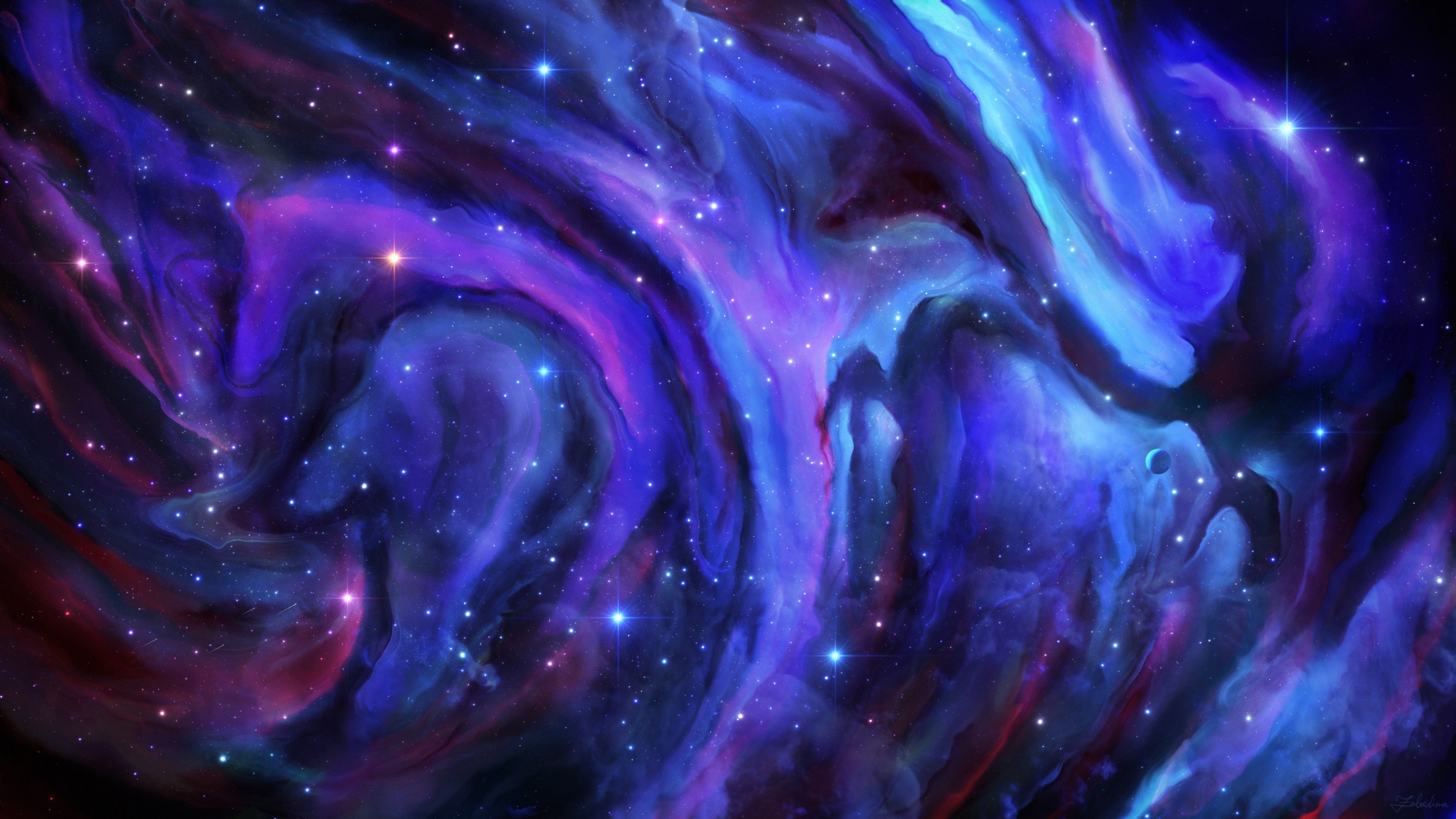 Blue Nebula by ERA-7 HD Wallpaper