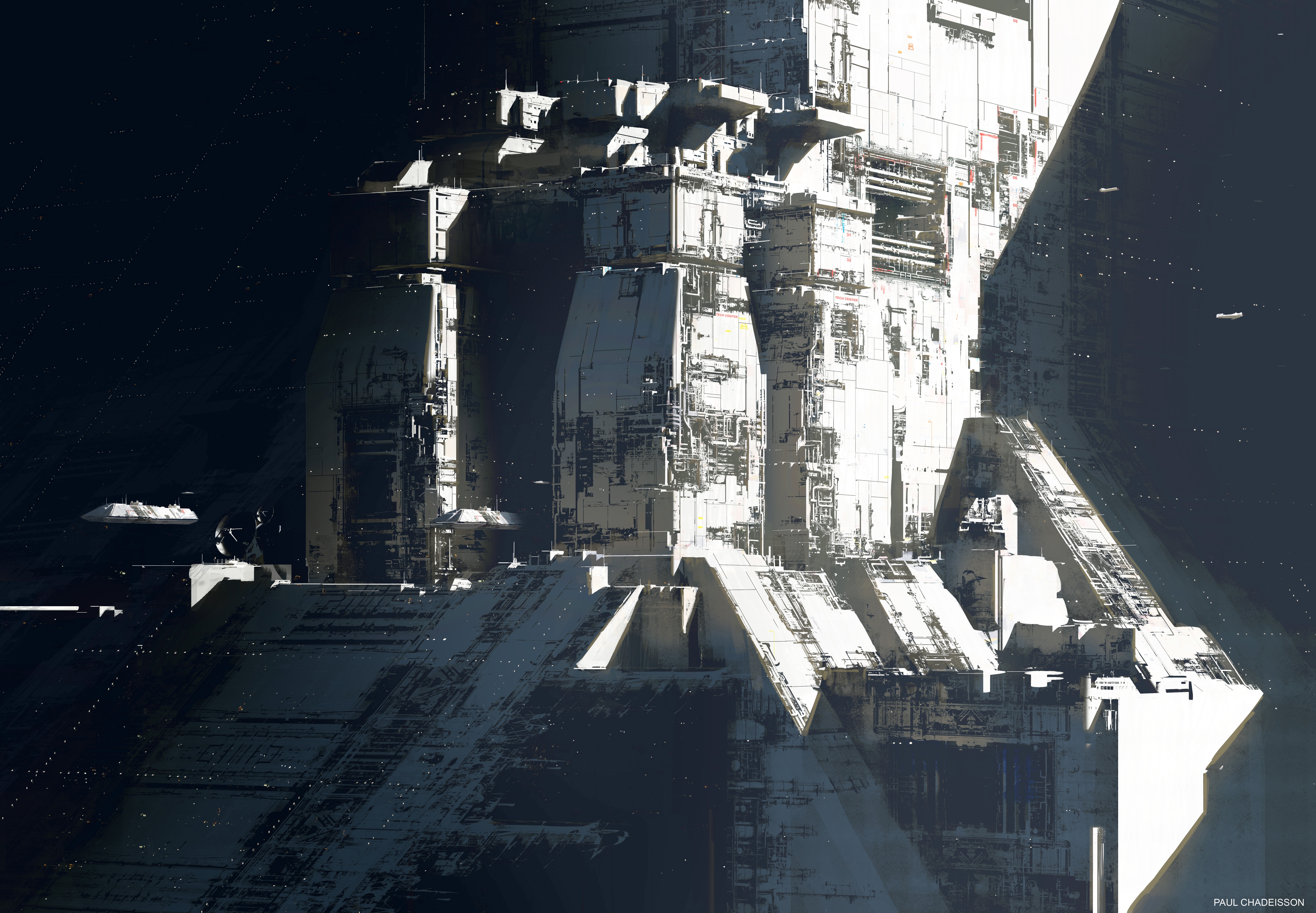 Space base by Paul Chadeisson HD Wallpaper