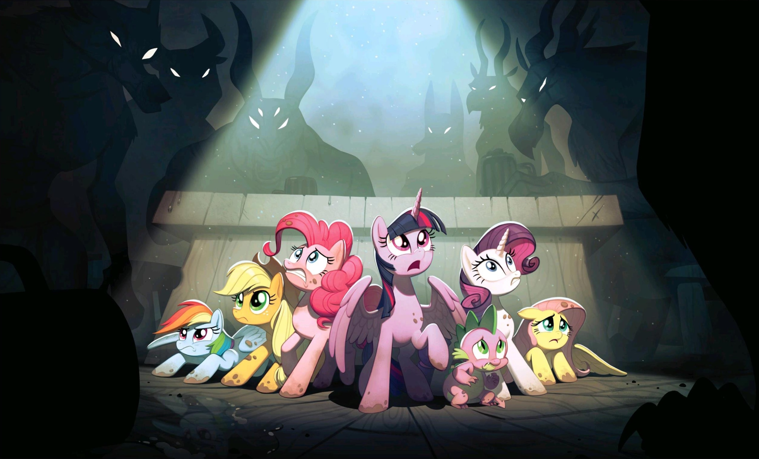 My Little Pony: The Movie characters in a dark setting HD Wallpaper