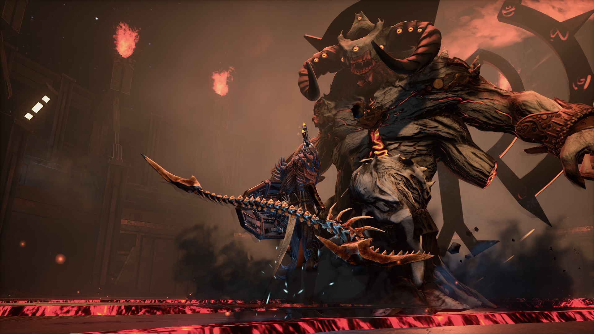 Hellpoint demon and warrior HD Wallpaper